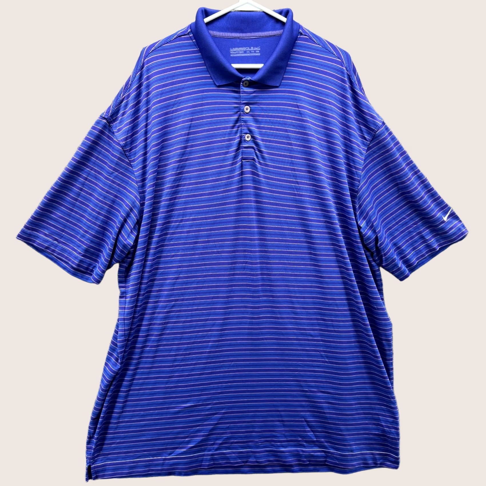Nike VINTAGE Nike Polo Shirt Mens XXL Purple Striped Dri-Fit Golf Polyester Shaped Athletic Fit Shirt Sports Casual Size US XXL / EU 58 / 5 - 1 Thumbnail
