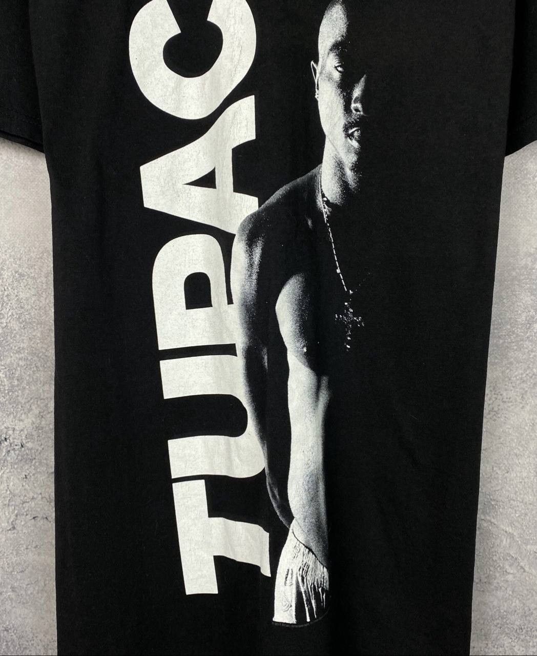 Rap Tees TUPAC Tee Men's Size L Black Short Sleeve ` Size US L / EU 52-54 / 3 - 4 Thumbnail