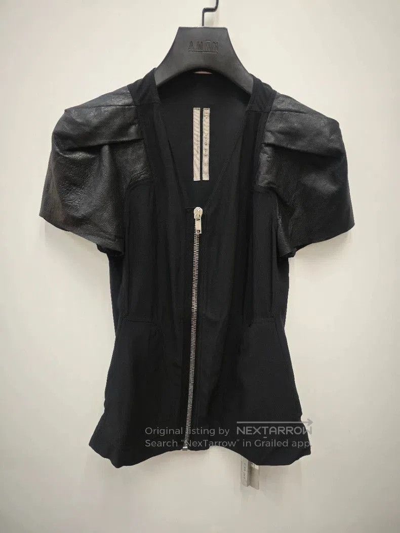 Rick Owens Black Leather Sleeve Top by Rick Owens. Size US M / EU 48-50 / 2 - 1 Thumbnail