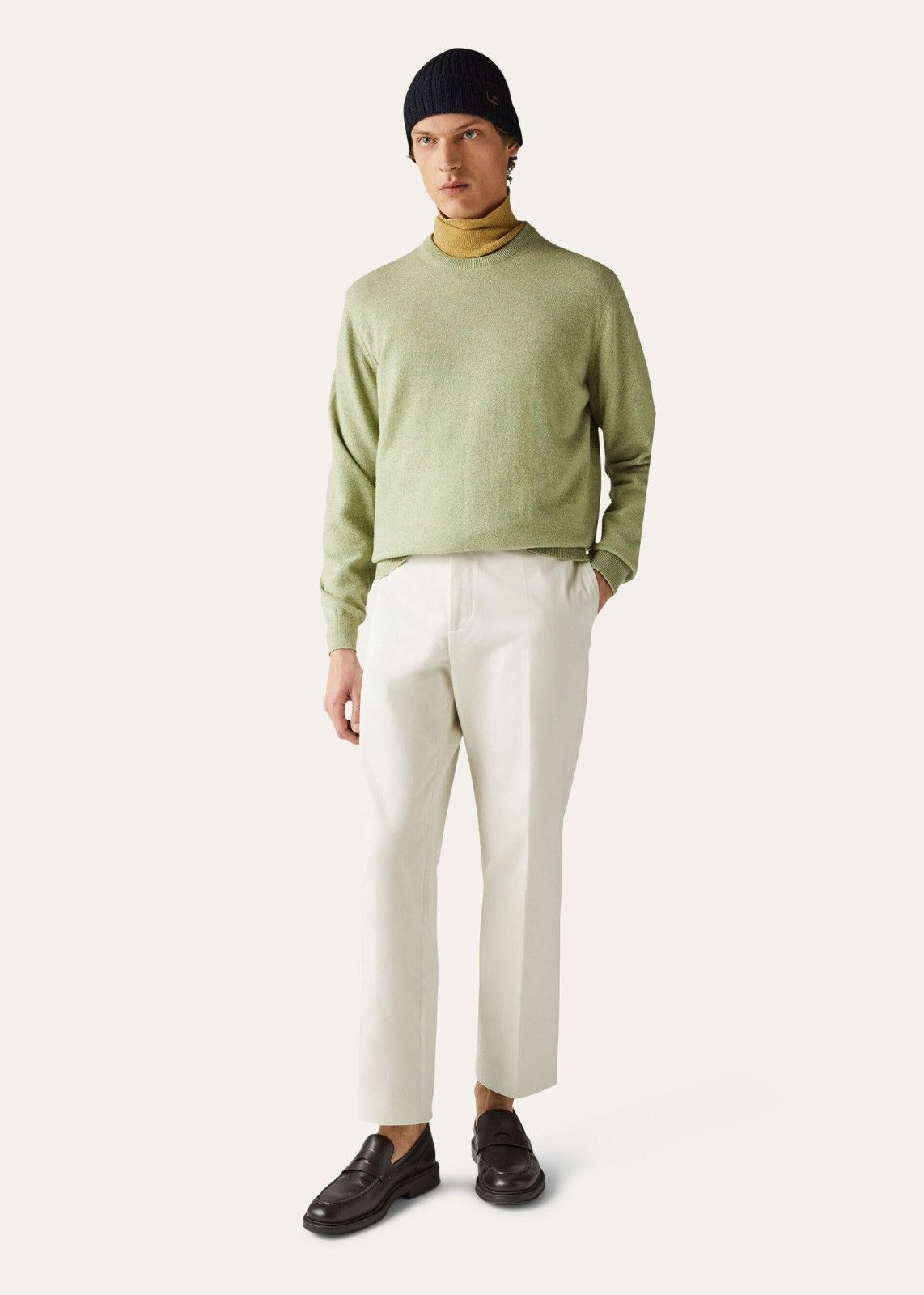 Loro Piana o1srvl11e1024 Girocollo Classic Cashmere Sweater in Green Size US M / EU 48-50 / 2 - 3 Thumbnail