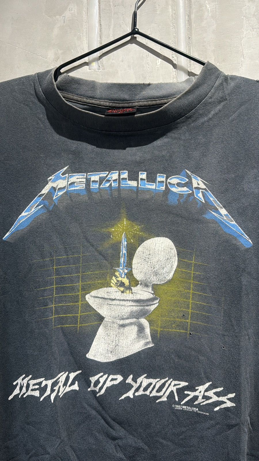 Band Tees × Metallica × Vintage Vintage OG 1980s Metallica Metal Up Your Ass Size US XL / EU 56 / 4 - 4 Thumbnail