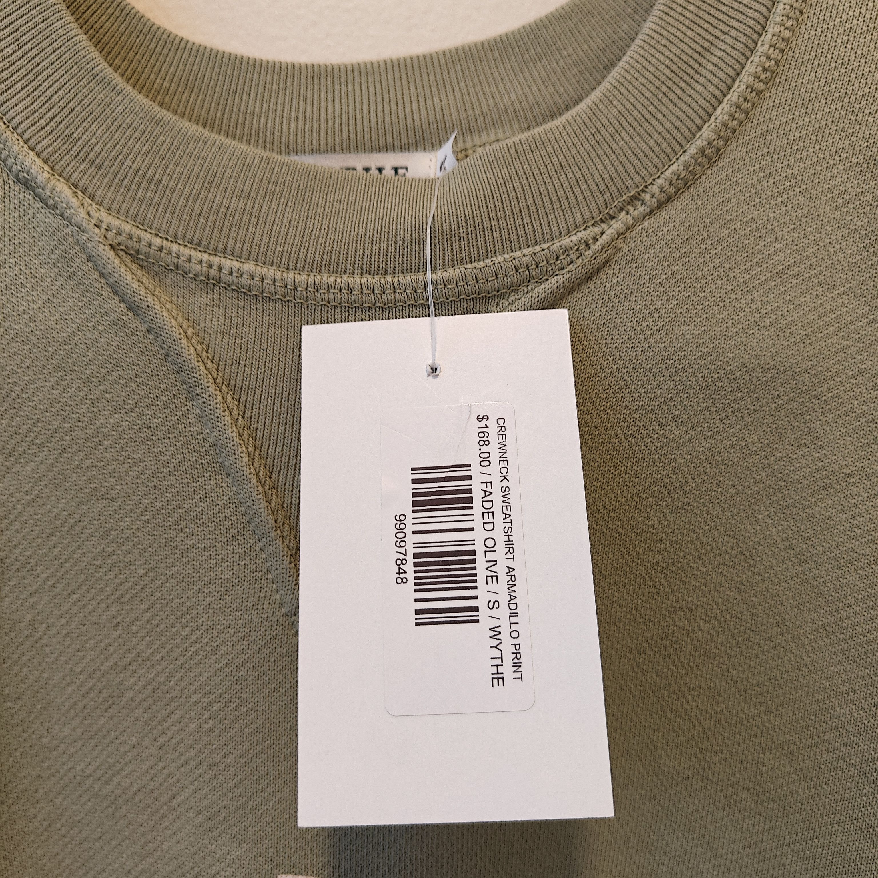 WYTHE NWT Armadillo print crewneck sweater $168 faded olive Size US S / EU 44-46 / 1 - 2 Thumbnail
