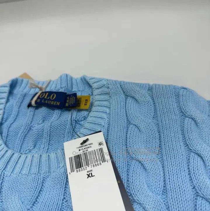 Polo Ralph Lauren Polo Ralph Lauren SS25 Men's Blue Cable Knit Sweater. Size US XL / EU 56 / 4 - 2 Thumbnail