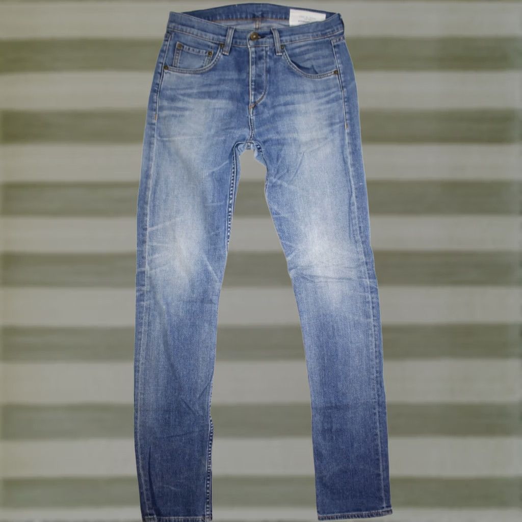 Rag & Bone rag & bone Jeans Men's 29x34 Slim Straight Button Fly USA Med Wash Size US 29 - 1 Thumbnail