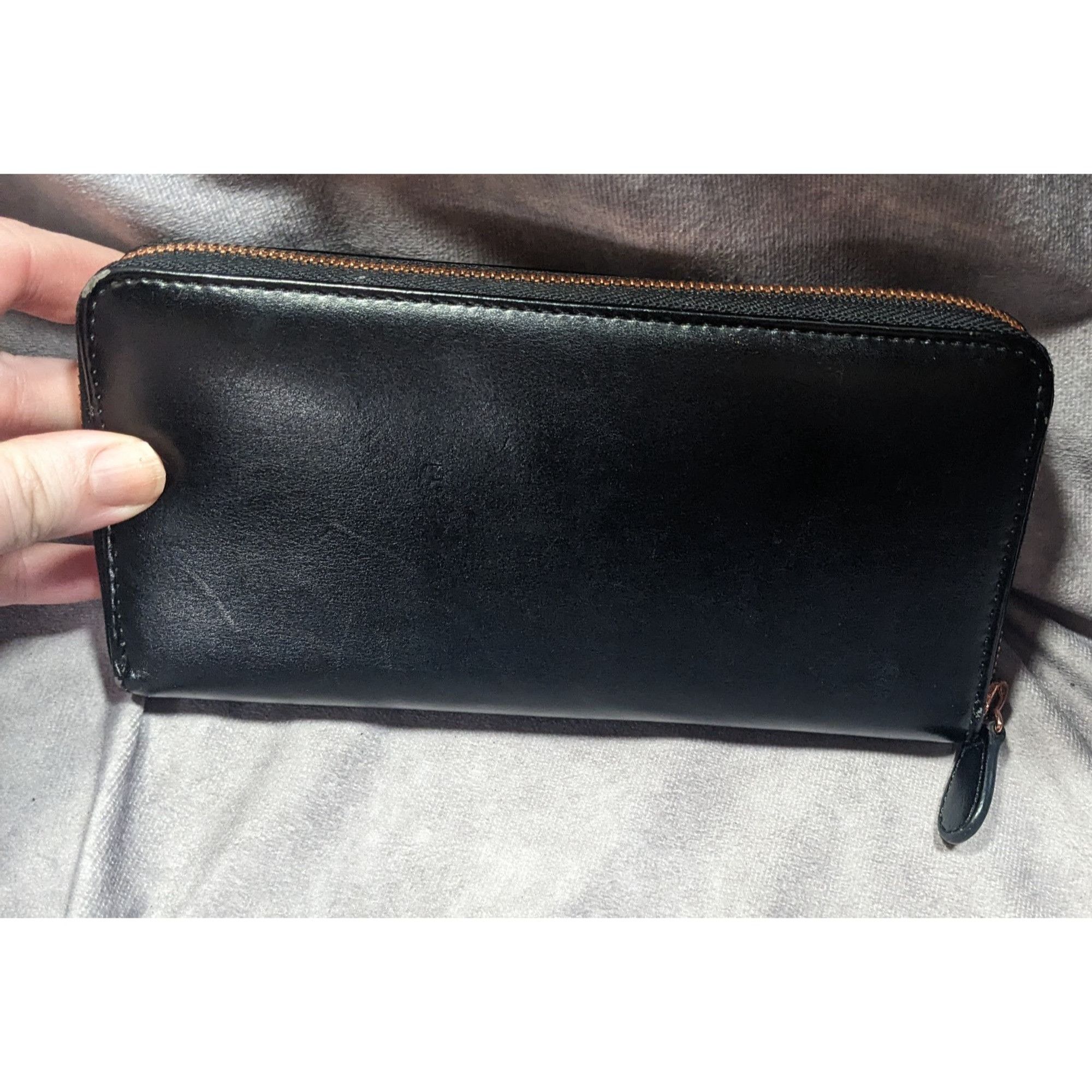 Other Folli Follie Black Leather Zip Wallet With Rose Gold Tone Ac Size ONE SIZE - 10 Thumbnail