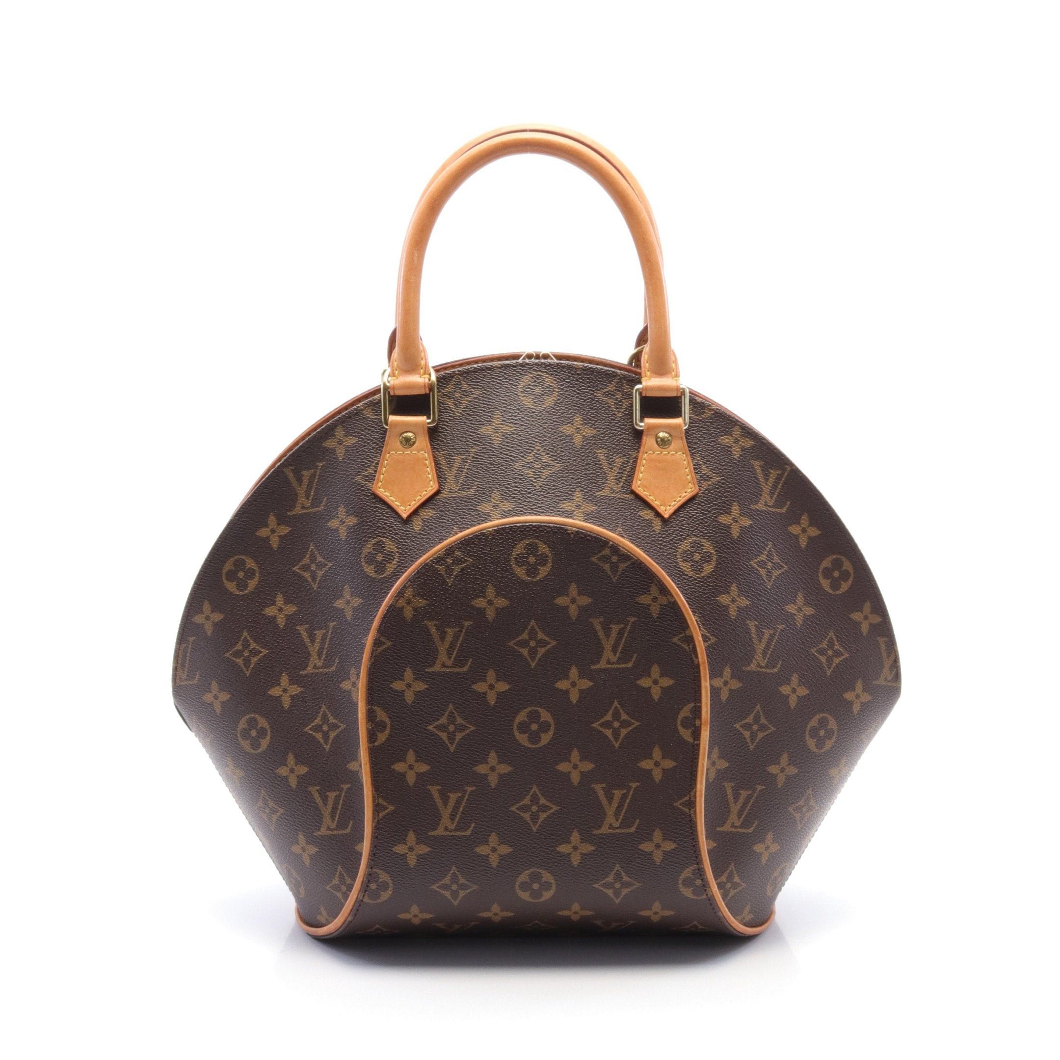 Louis Vuitton Ellipse Mm Monogram Handbag Leather Brown