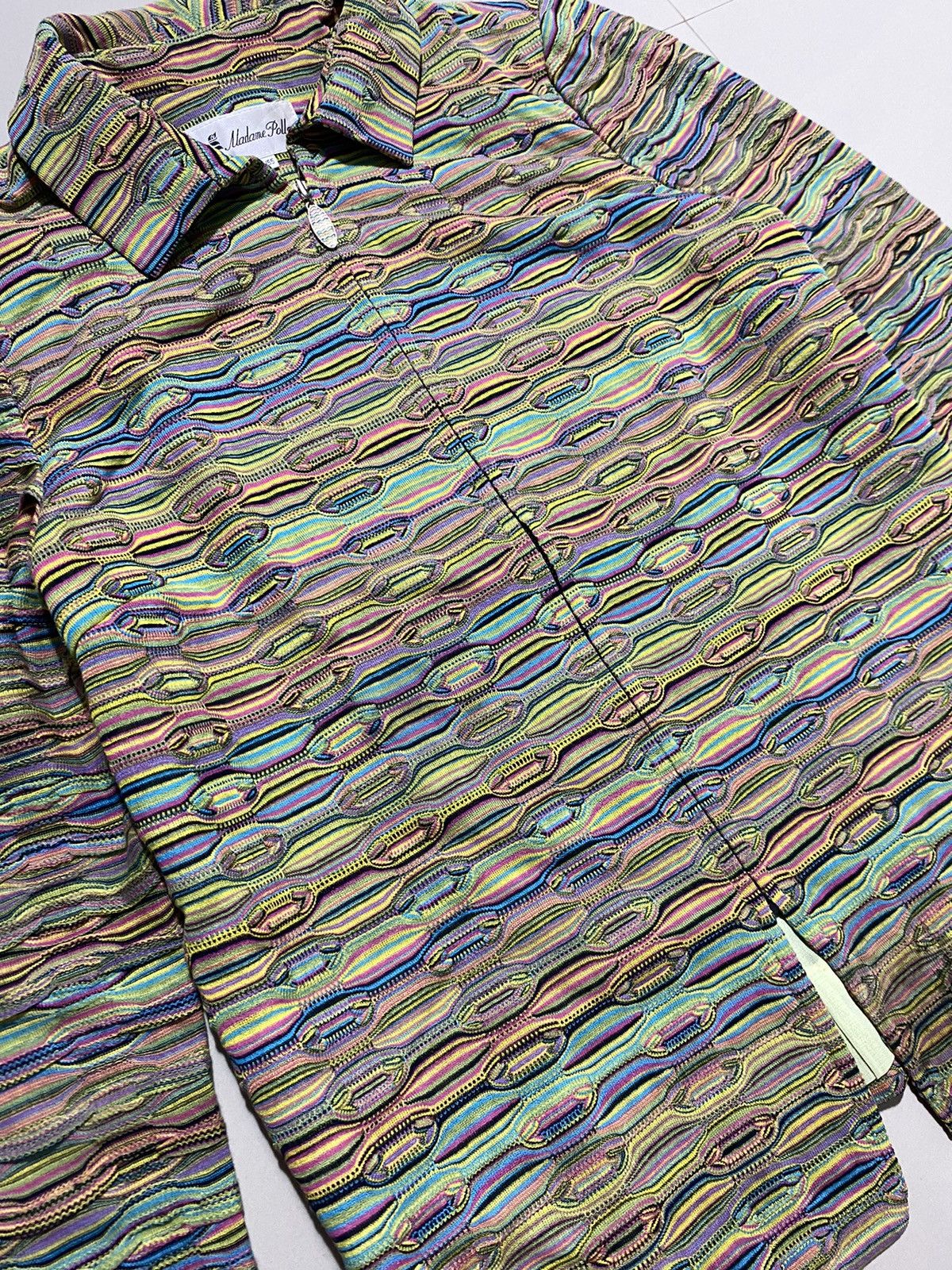 Pleats Please Issey Miyake Rare Madame Polla Multicolor Designer Print Jacket - M Size M / US 6-8 / IT 42-44 - 6 Thumbnail