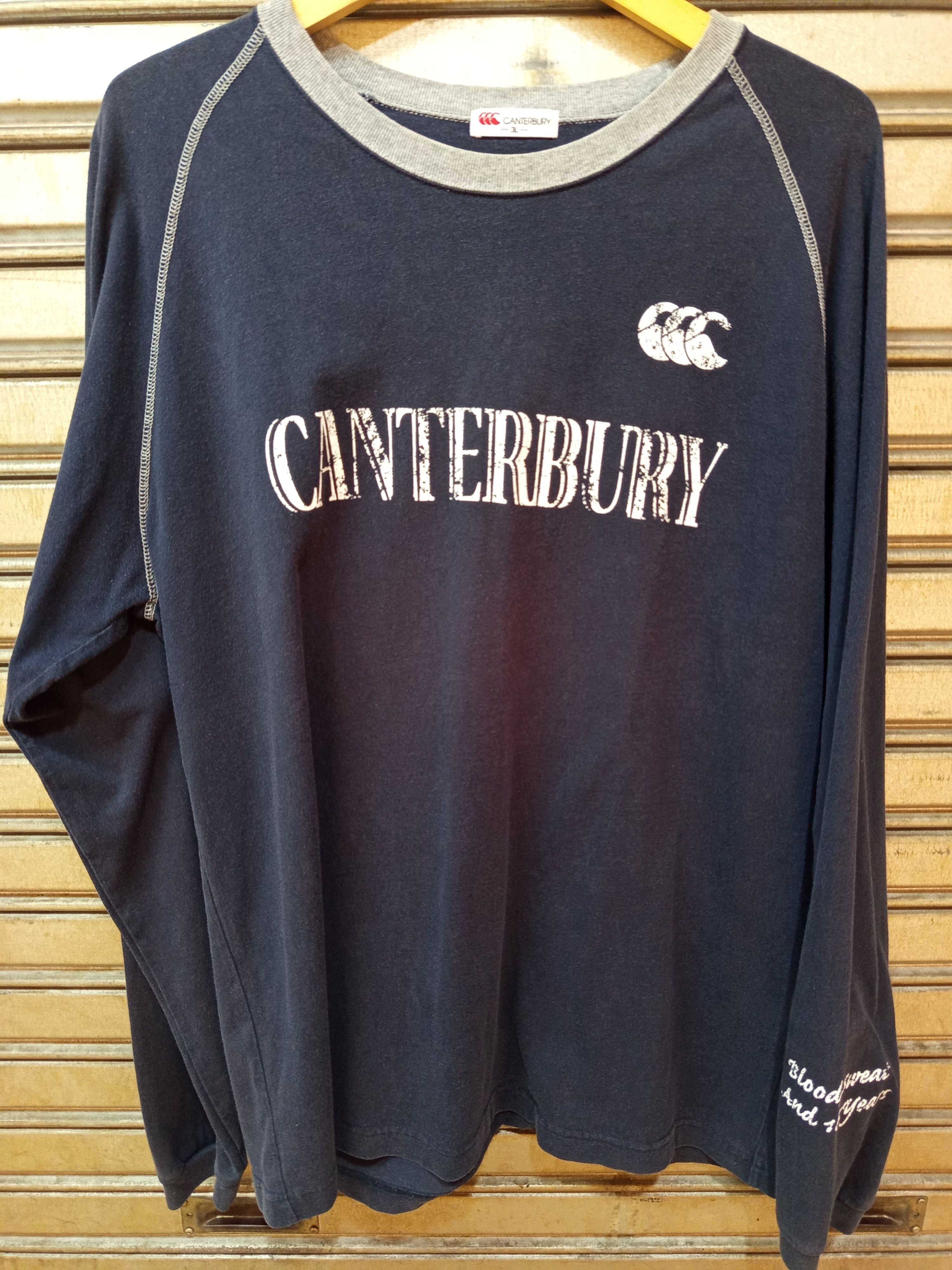 Canterbury of New Zealand Canterbury Raglan Long Sleeve Tee Big Logo Spellout Size US XL / EU 56 / 4 - 1 Thumbnail