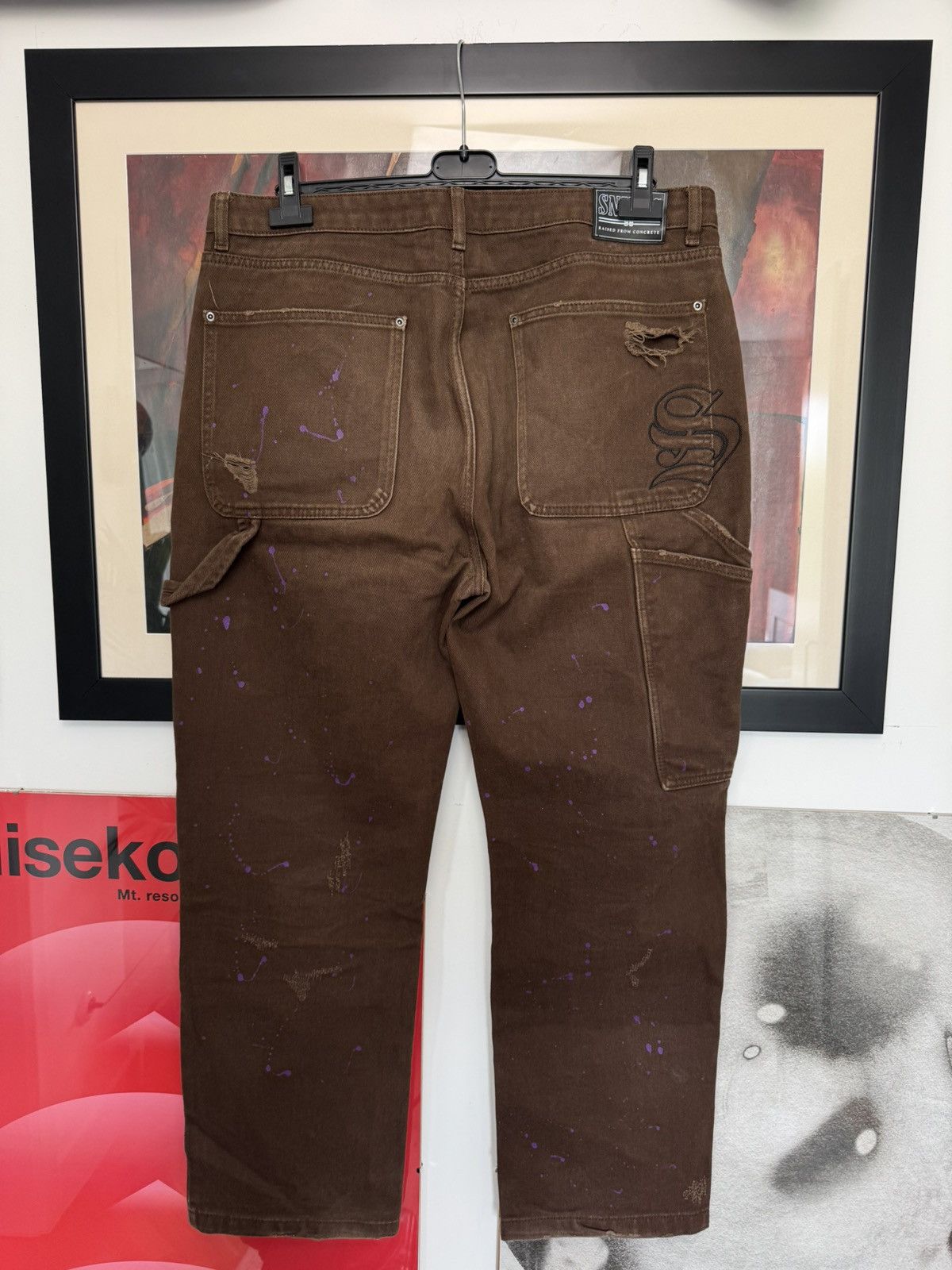 Snipes Double Knee Work Pant Loose Fit Brown Splatter Snipes Size US 36 / EU 52 - 2 Thumbnail
