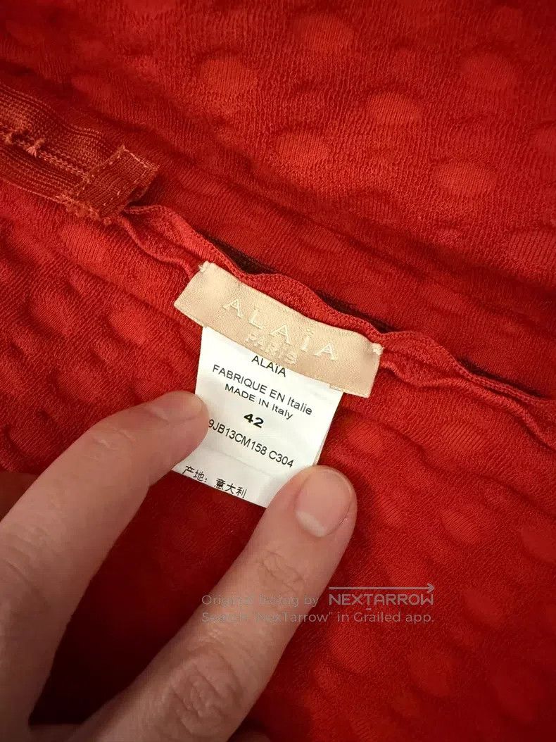 Alaia Alaia Red Knit Two-Piece Set, Top + Skirt Size S / US 4 / IT 40 - 4 Thumbnail