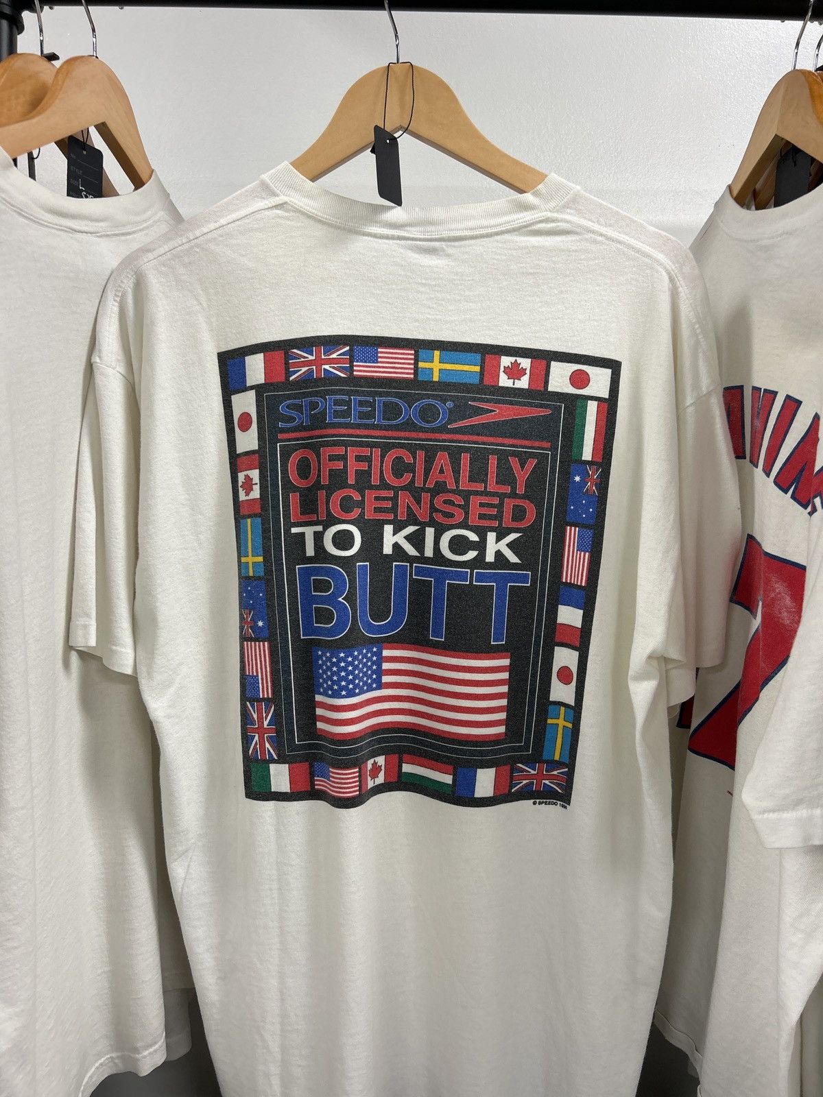 Speedo × Vintage White Speedo Backprint tee Size US XL / EU 56 / 4 - 1 Thumbnail