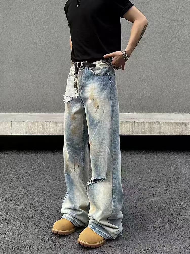Japanese Brand × Jean Vintage washed and ripped dirty-dyed micro flare jeans Size US 34 / EU 50 - 2 Thumbnail