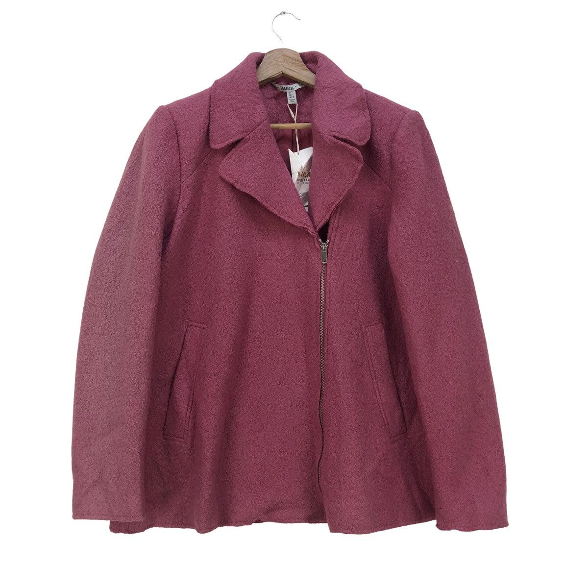 Aran Isles Knitwear Zara Trafaluc Double Collar Faded Jacket Size M / US 6-8 / IT 42-44 - 1 Thumbnail