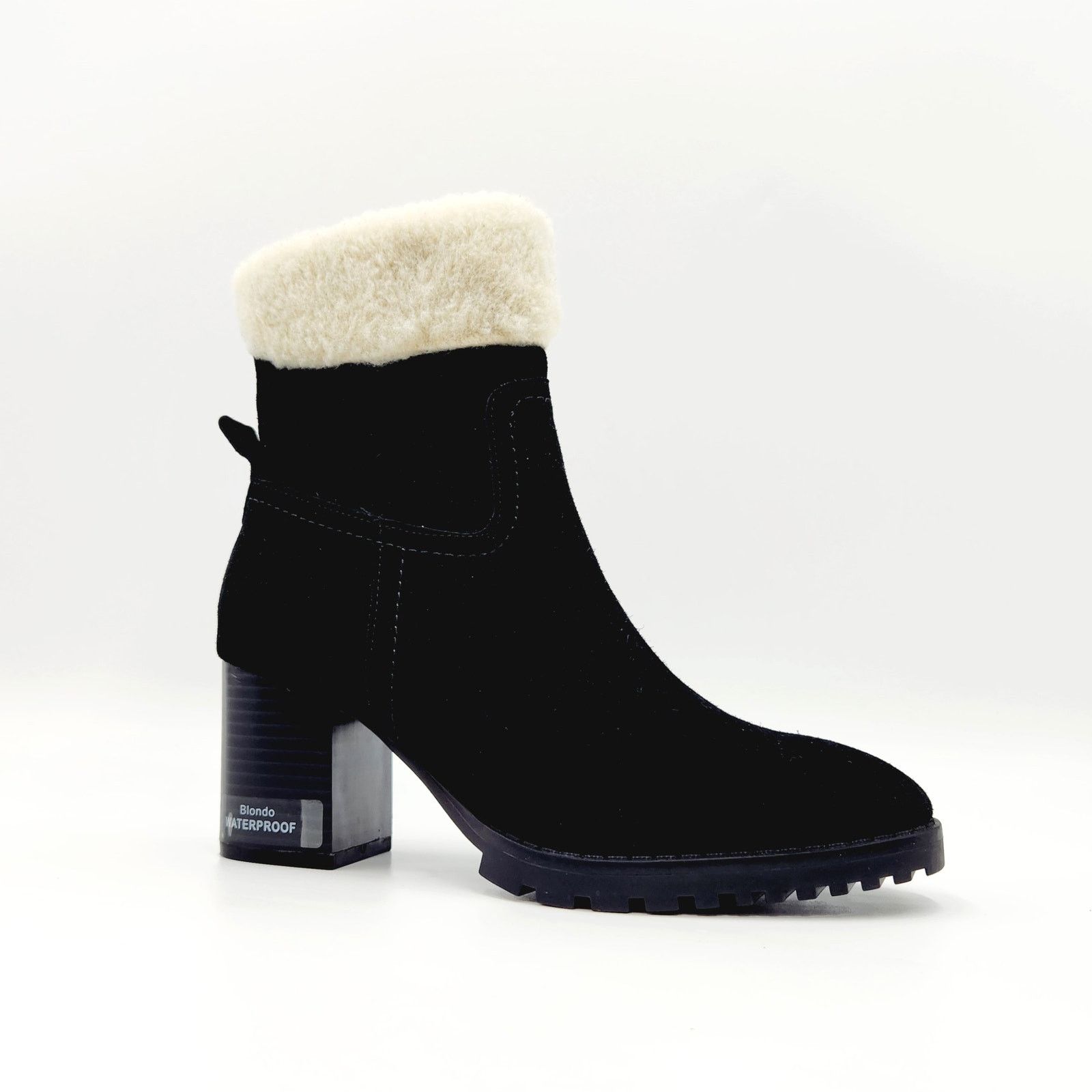 The Unbranded Brand Blondo Women Black Waterproof Suede Ankle Booties Size 10M Size US 10 / IT 40 - 1 Thumbnail