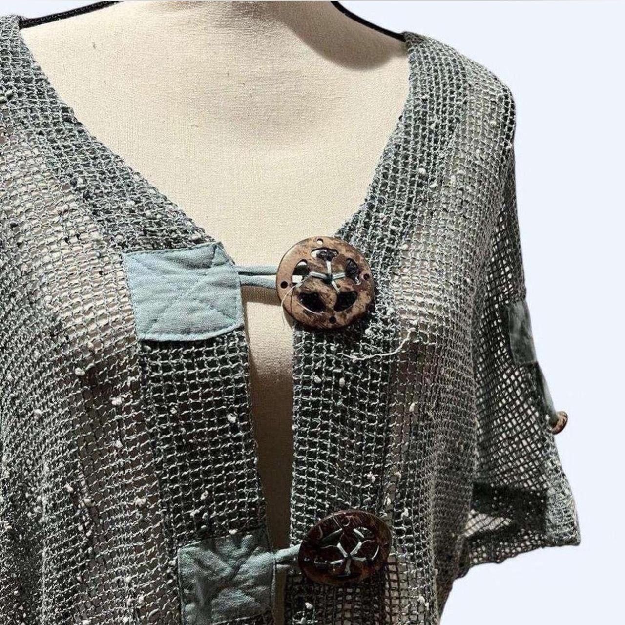 Vintage Vintage 70’s mesh cardigan Size L / US 10 / IT 46 - 2 Thumbnail