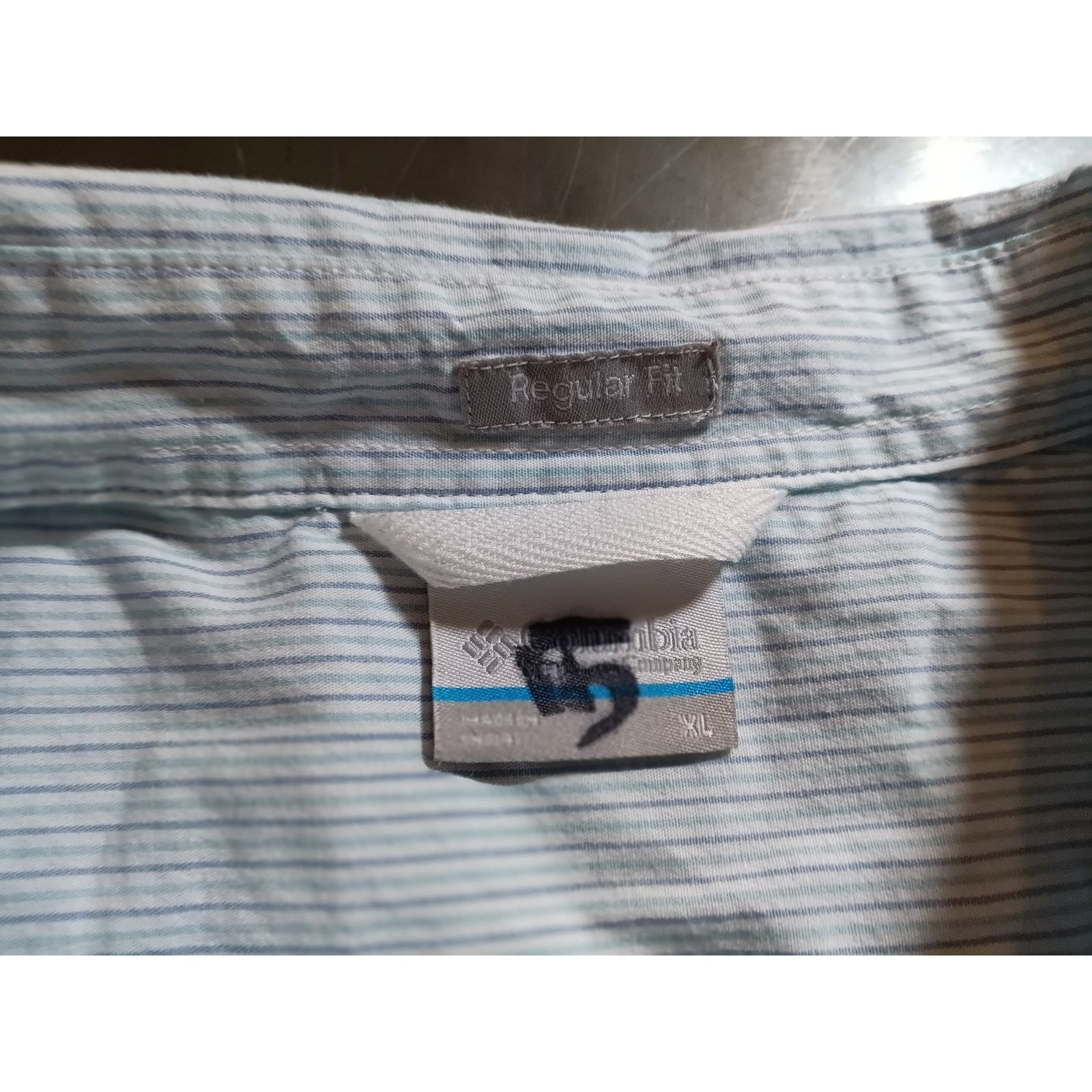 Columbia Men's Columbia White Striped XL Short Sleeve Button Up Size US XL / EU 56 / 4 - 3 Thumbnail