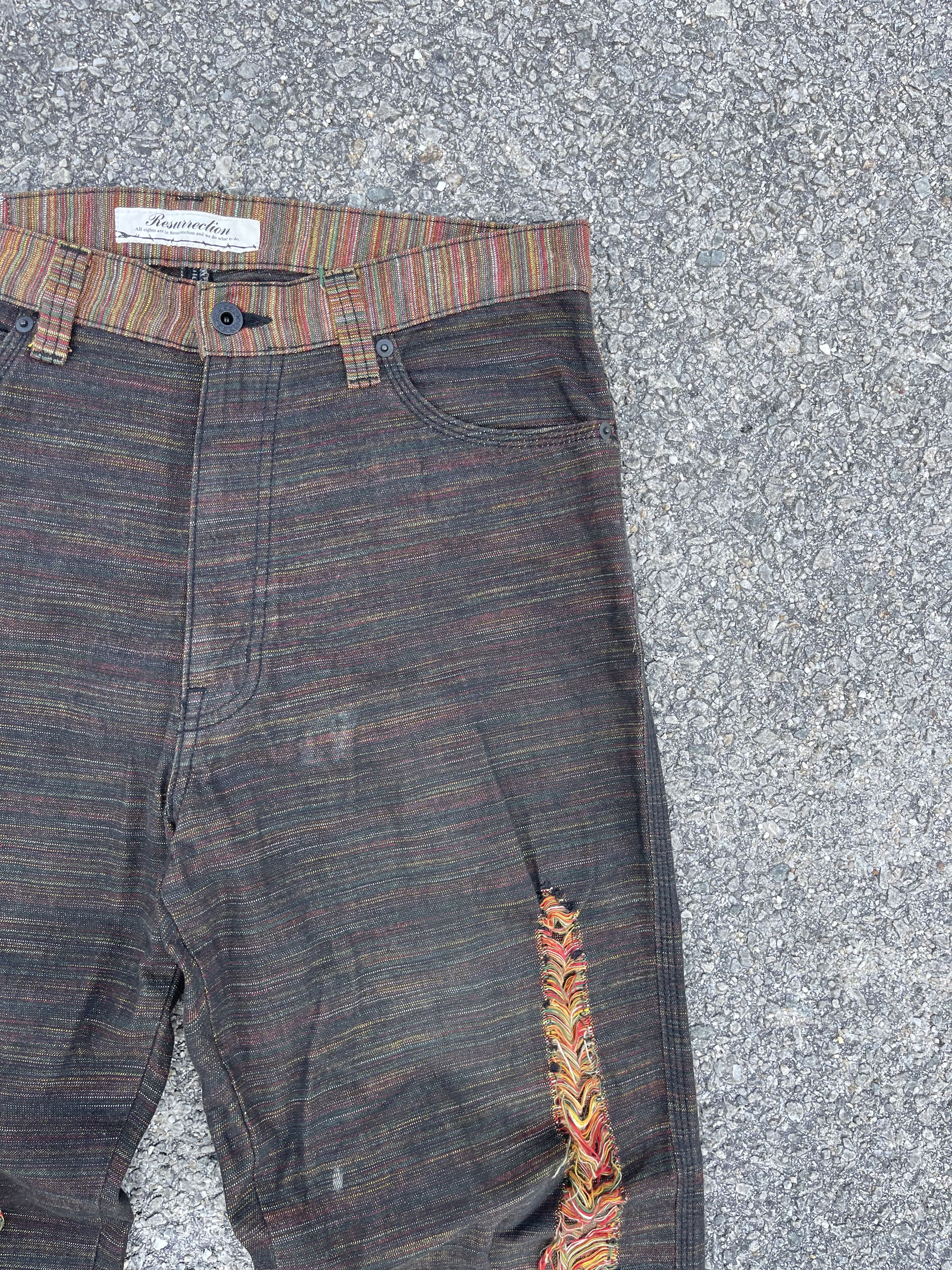 Beauty Beast × If Six Was Nine × Le Grande Bleu (L.G.B.) Resurrection Double Waist Low Pocket Multicolour Slubby Size US 34 / EU 50 - 6 Thumbnail