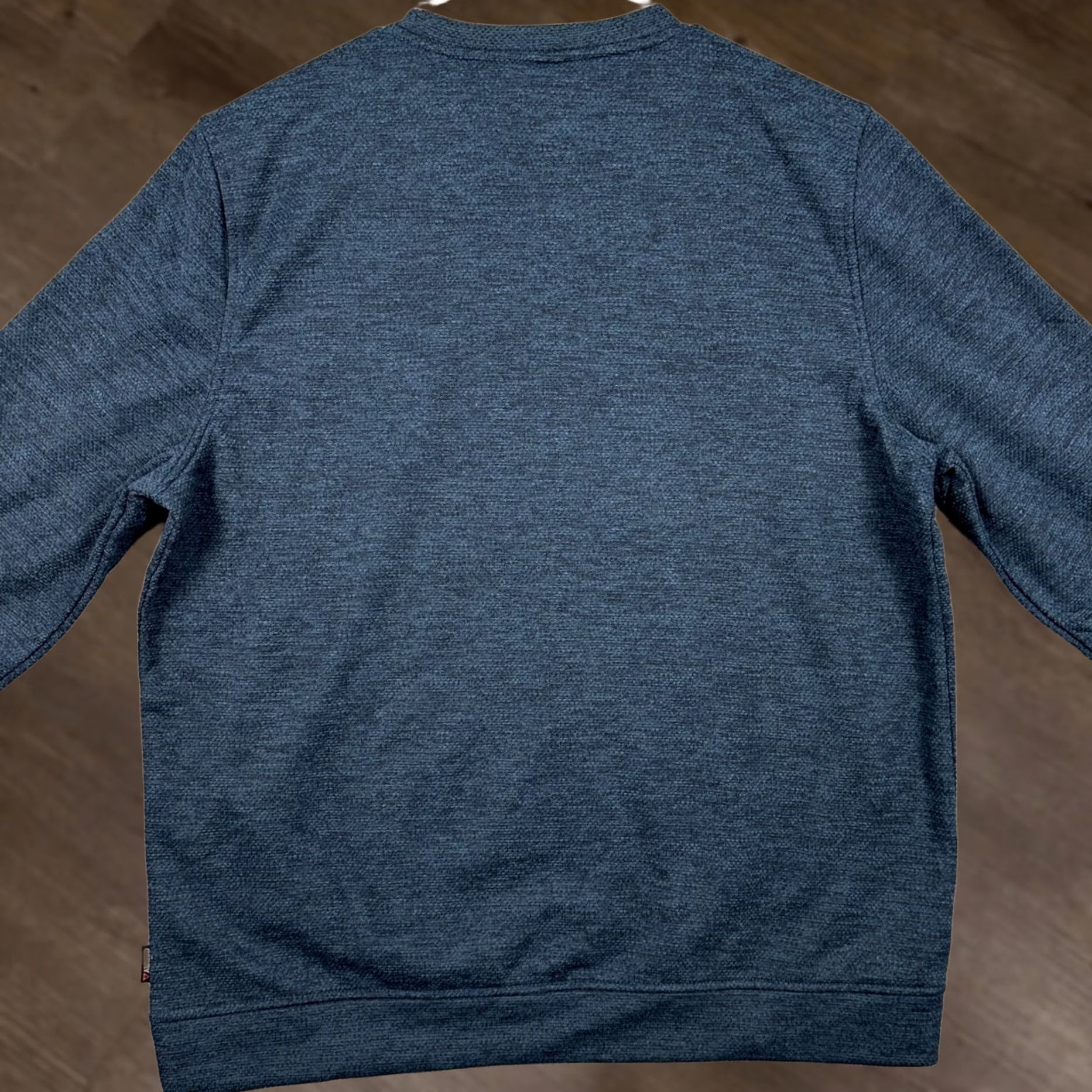 Vintage Gerry Pullover Sweatshirt Mens XL Blue Textured Crew Neck Long Sleeve Heather Moisture Wicking Outdoor Fall Size US XL / EU 56 / 4 - 1 Thumbnail