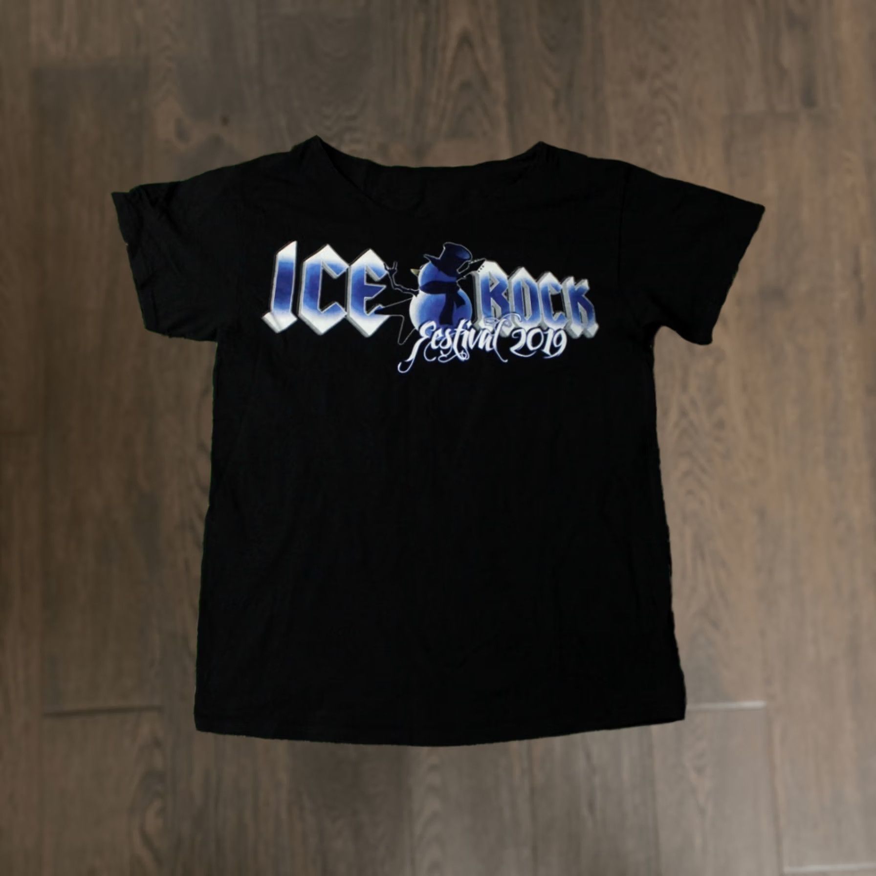Vintage ICE ROCK FESTIVAL 2019 WOMEN T-Shirt Jersey BLACK Size L Casual Shirt Tee Size L / US 10 / IT 46 - 1 Thumbnail
