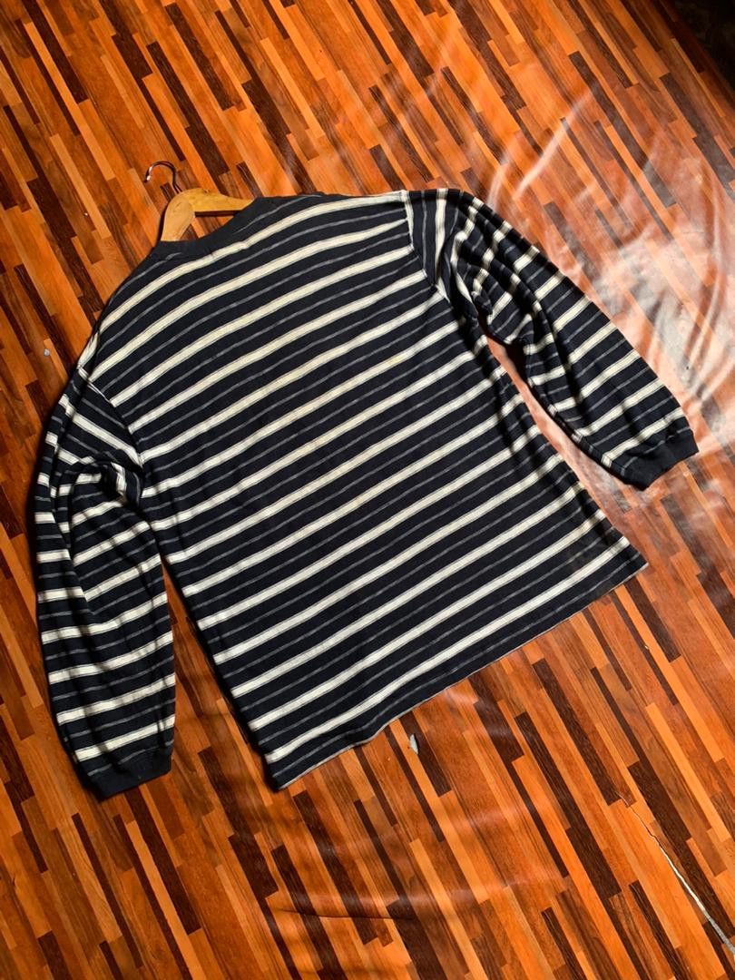 Japanese Brand e30 RARE SOUL BREAK stripe black/white strip T SHIRT Size US L / EU 52-54 / 3 - 4 Thumbnail