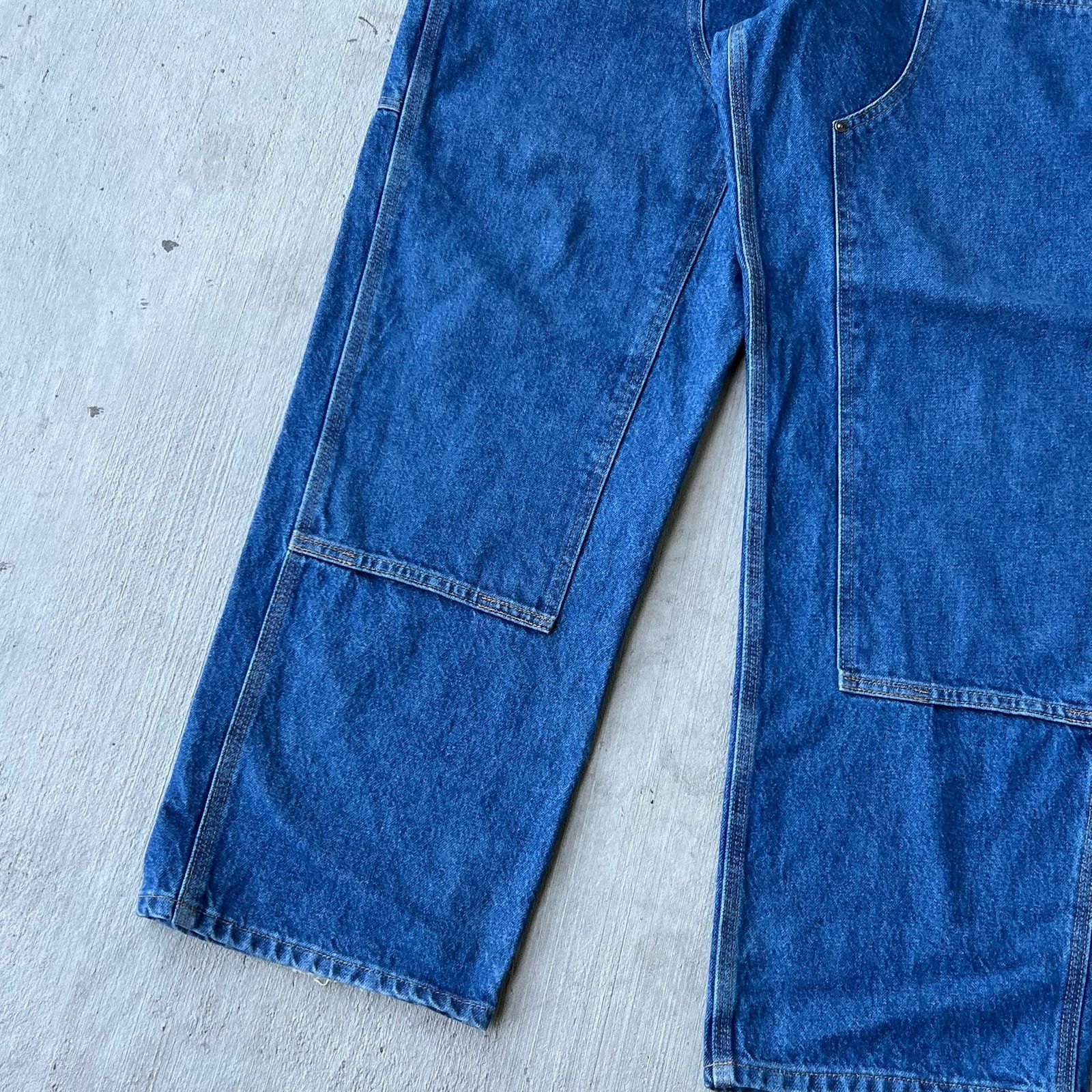 Carhartt × Vintage Carhartt denim blue jean double knee work carpenter pants Size US 35 - 4 Thumbnail