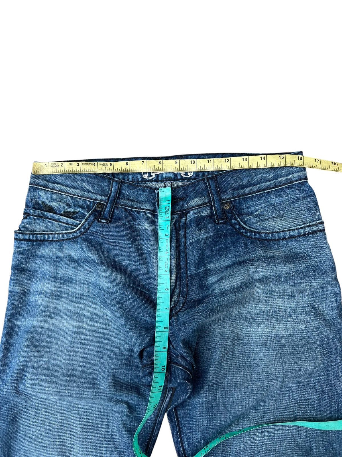 Robins Jeans Y2K Robin’s Jean Born To Be Wild Dirty Denim Jeans Size US 31 - 2 Thumbnail