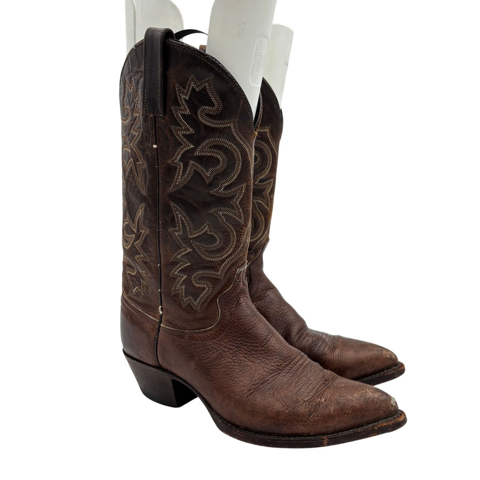 Vintage Vintage J. Chisholm Brown Leather Western Boots Men's 8.5D Size US 8.5 / EU 41-42 - 1 Thumbnail