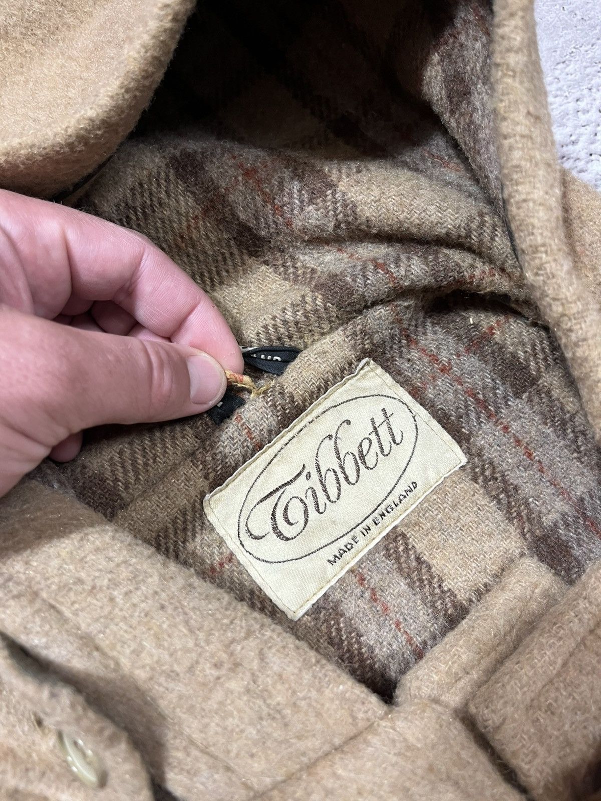 Vintage Vintage Tibbett Duffle Coat Made in England Wool Toggle Hood Size US L / EU 52-54 / 3 - 7 Thumbnail