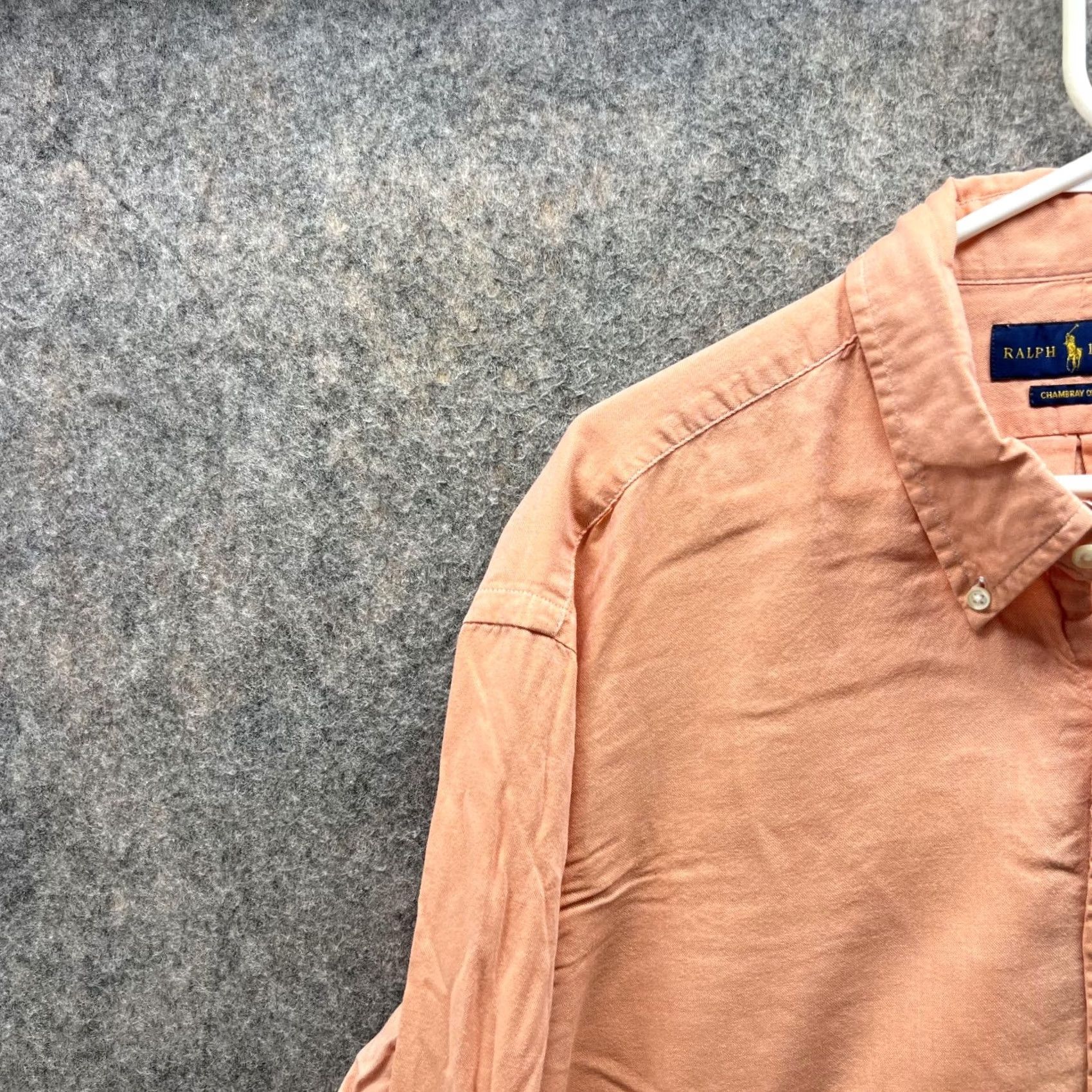 Ralph Lauren VINTAGE Ralph Lauren Shirt Men XL Orange Button-Down Chambray Oxford Size US XL / EU 56 / 4 - 3 Thumbnail