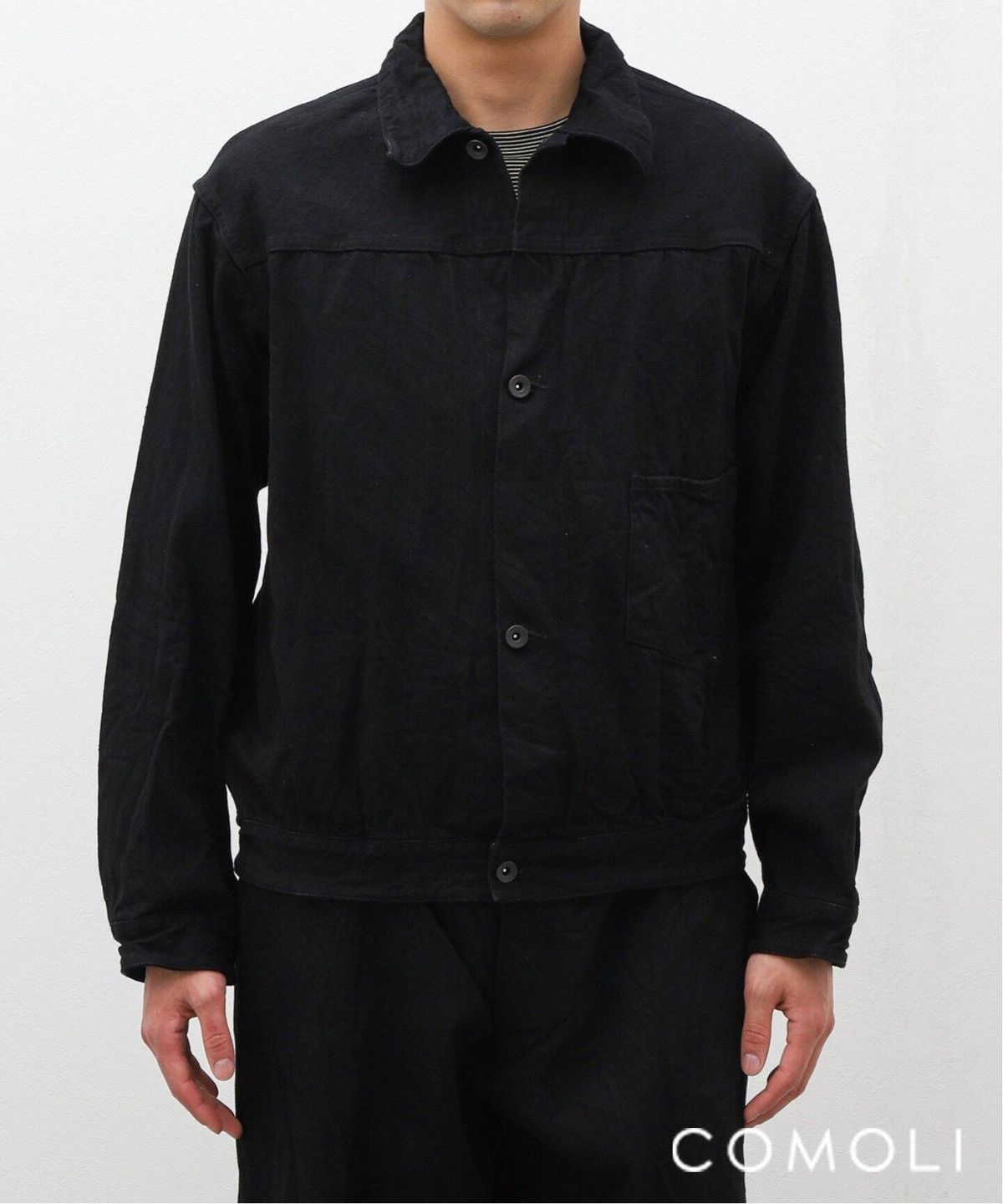 Comoli black denim jacket y03-01001