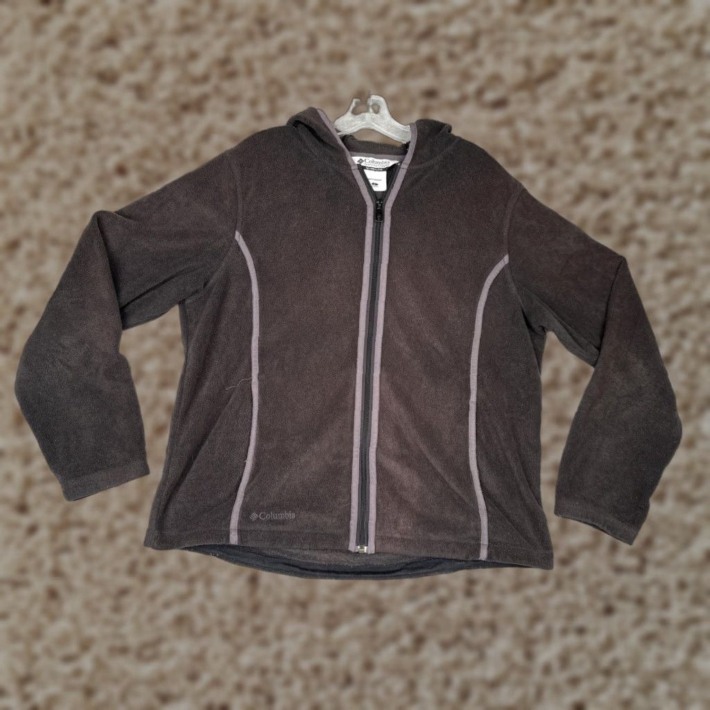 Vintage Columbia Jacket Womens L Black Fleece Hooded Full Zip Outdoor Hiking WL6578 Size L / US 10 / IT 46 - 1 Thumbnail