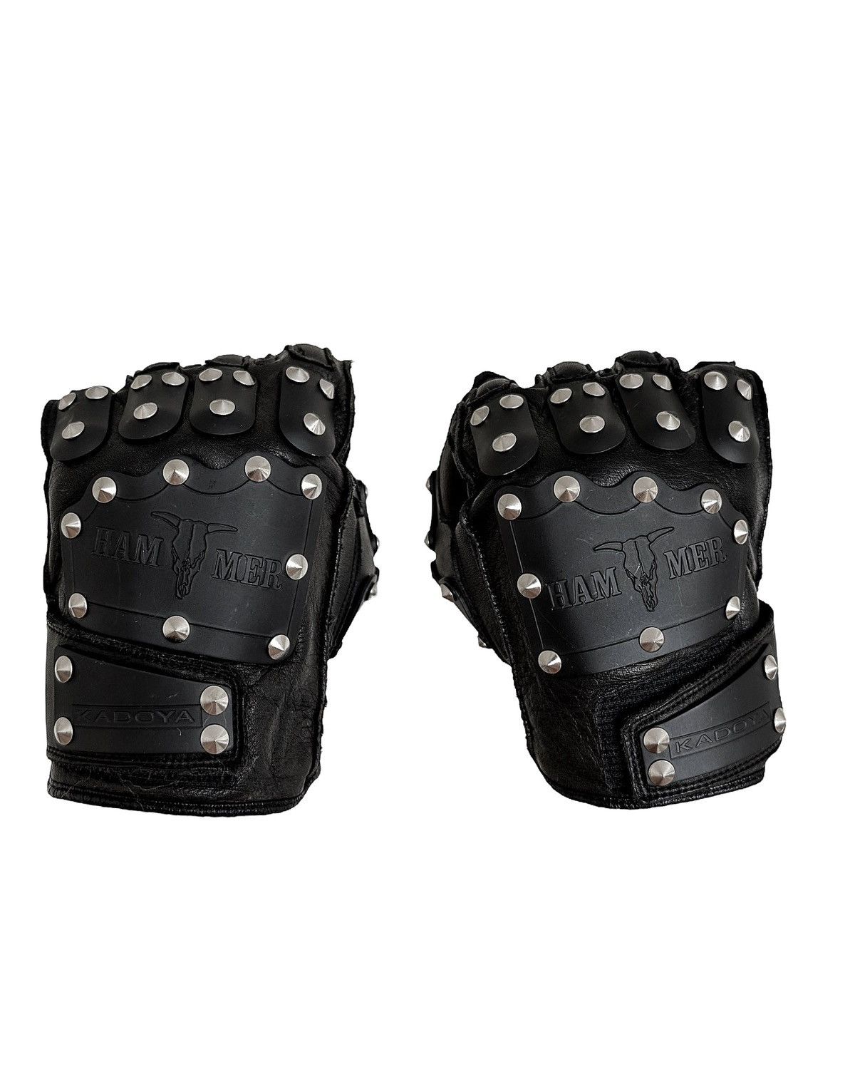 image of Kadoya Szll Hammer Armored Stud Spike Glove in Black, Men's