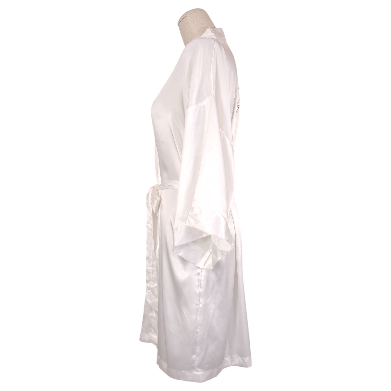 Victoria's Secret Victoria's Secret I Do Rhinestone Bride Satin Robe White Size ONE SIZE - 3 Thumbnail