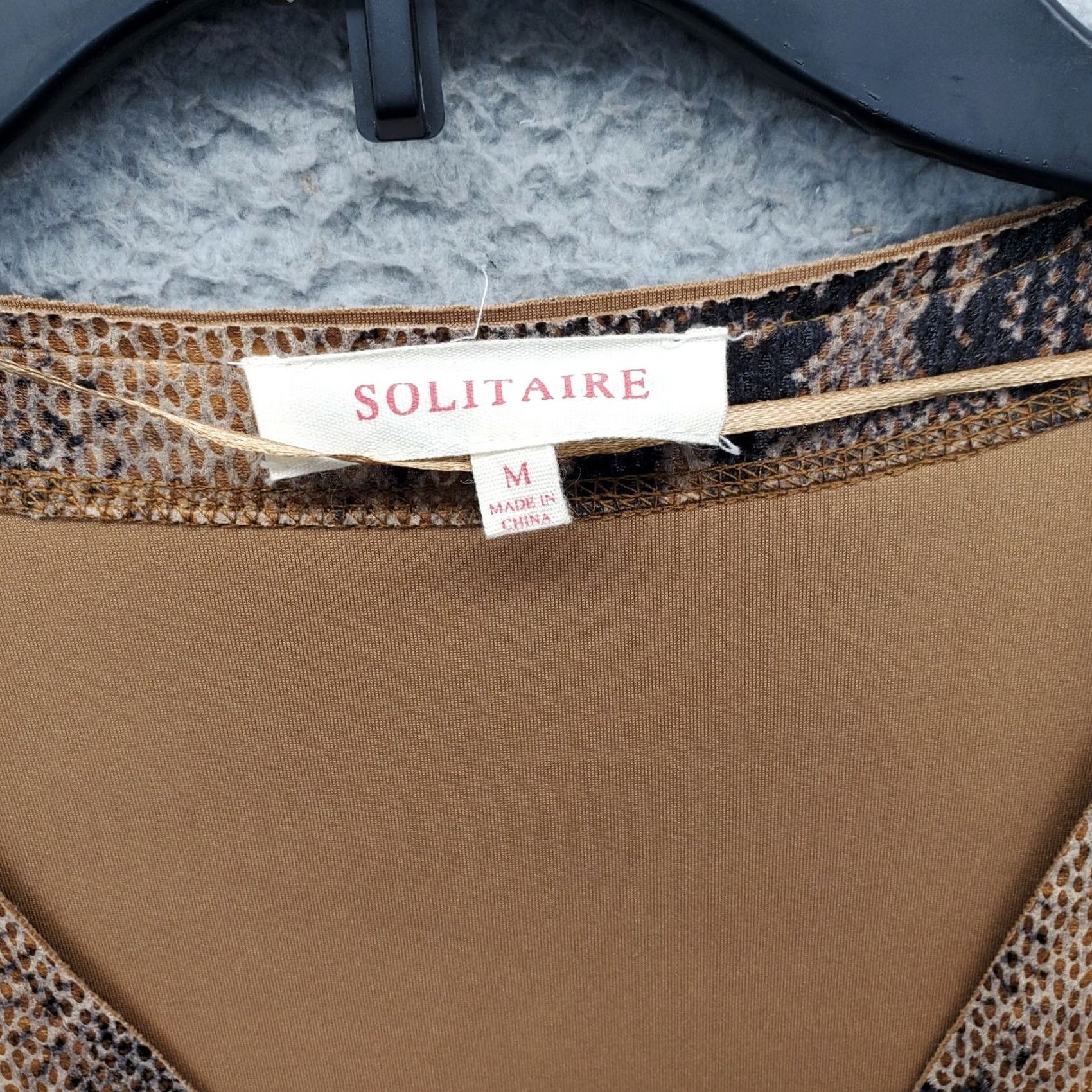 Vintage Solitaire Cardigan Womens M Multi Faux Snake Long Sleeve Patch Pocket Open Front Size M / US 6-8 / IT 42-44 - 5 Thumbnail