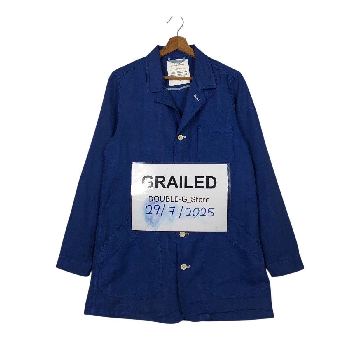 Japanese Brand 📌Rich Blue Vintage Chore Jacket Slick Issey Miyake Size US M / EU 48-50 / 2 - 1 Thumbnail