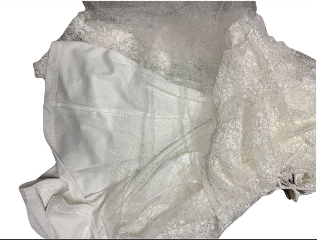 Lulus Lulus Sweetie White Lace Ruched Tie-Strap XS Midi Dress Size XS / US 0-2 / IT 36-38 - 13 Thumbnail