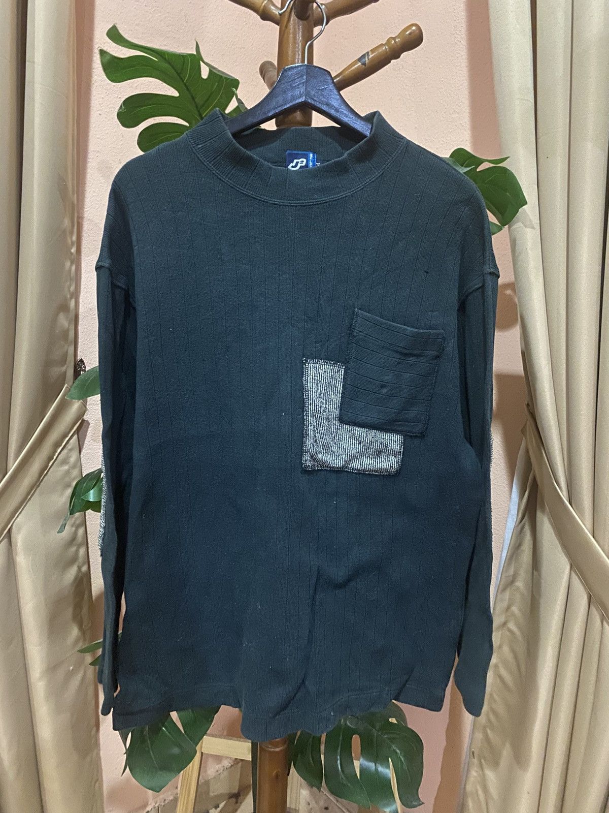 Mr. Junko Vintage Mr. Junko Japan Patchwork Long Sleeve Shirt Black M Size US M / EU 48-50 / 2 - 1 Thumbnail