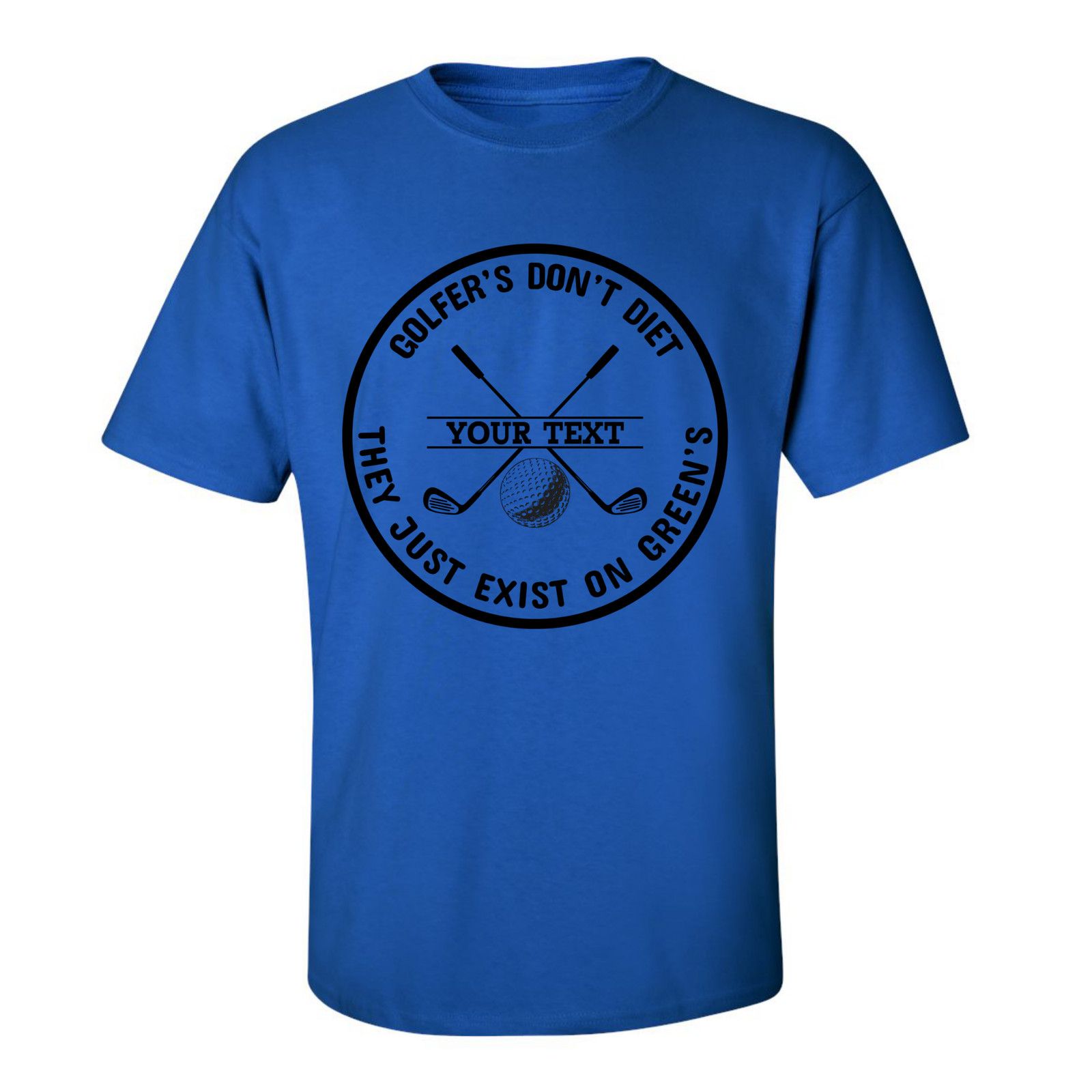 Gildan Golfers Don't Diet Personalized Name Golf Clubs Ball T-Shirt Size US XL / EU 56 / 4 - 9 Thumbnail