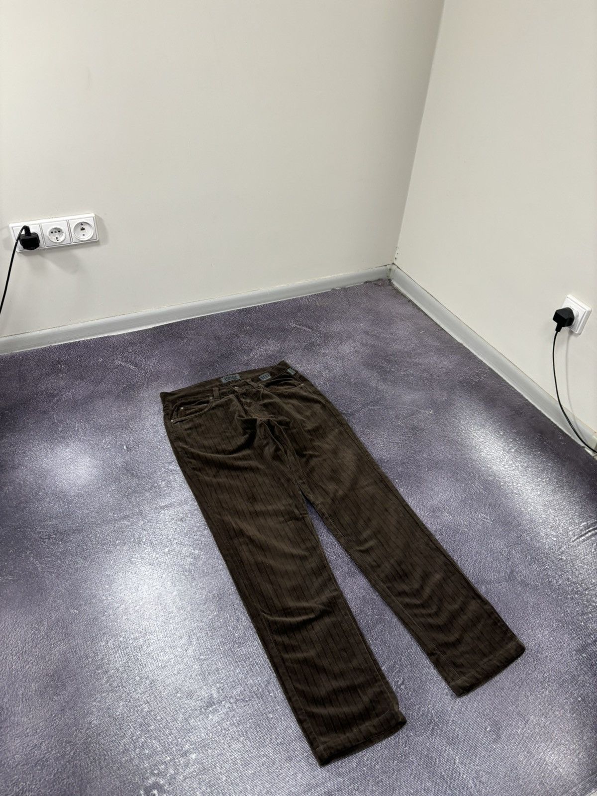 Versace Vintage Versace Jeans Couture Velvet Striped Luxury Pants Size US 32 / EU 48 - 7 Thumbnail
