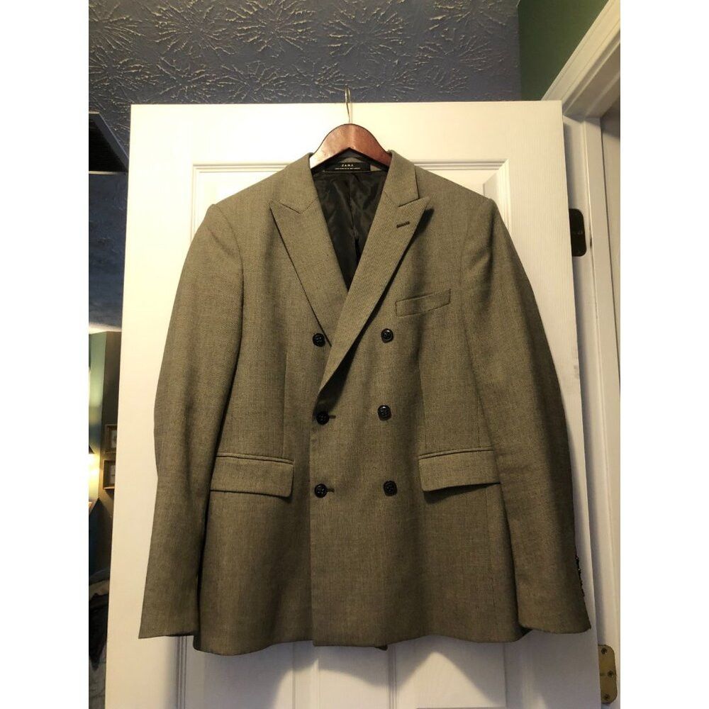 Zara Zara men's 69%polyester 30%viscose sport coat blazer 40R Size 40R - 3 Thumbnail