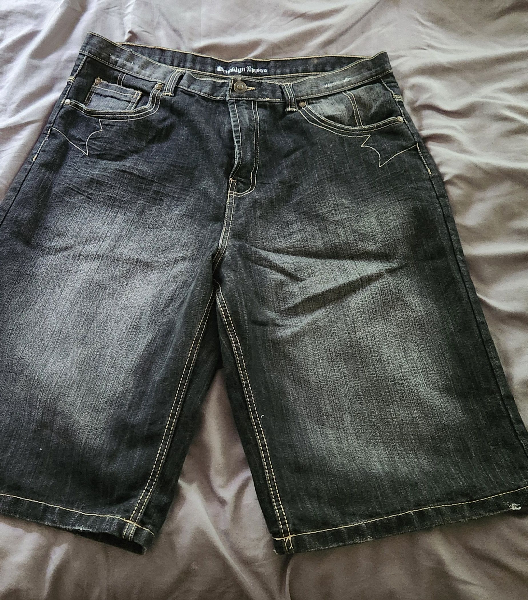JNCO Y2K Dark Denim Baggy Shorts Size US 38 / EU 54 - 1 Thumbnail
