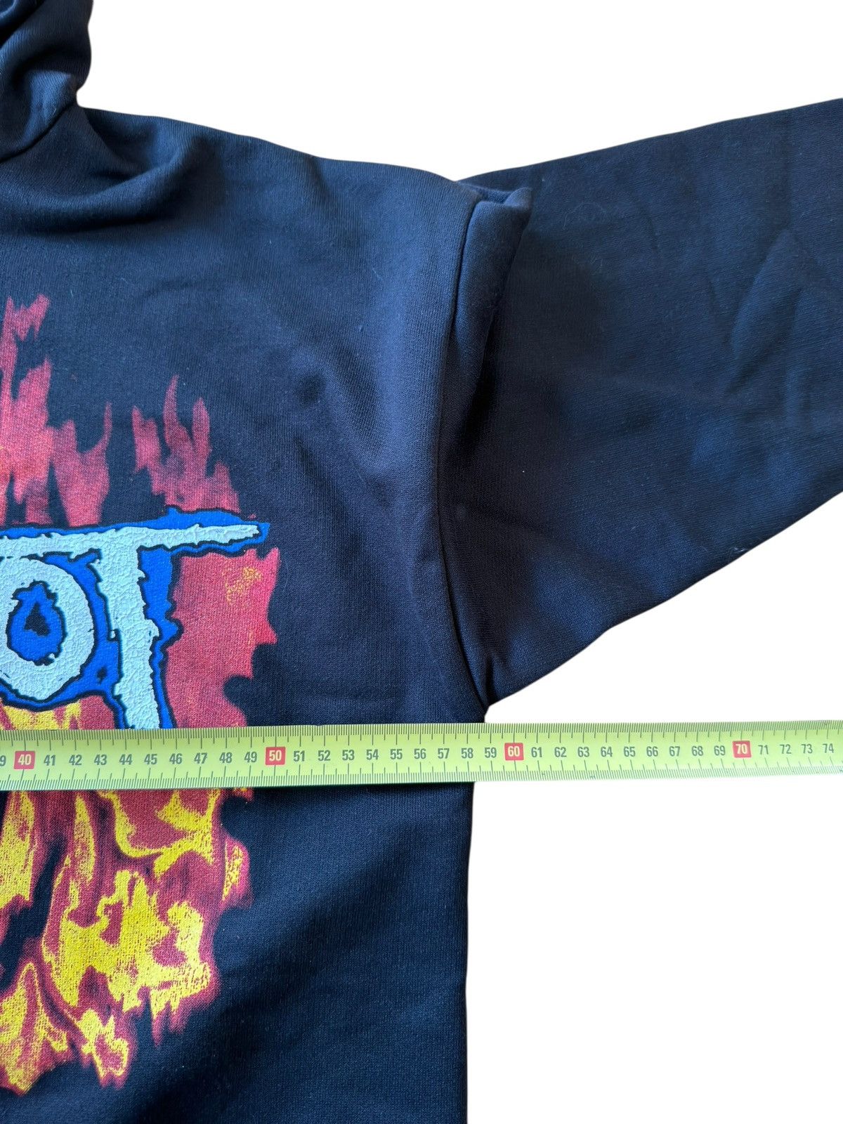 Slipknot *RARE* 90s VINTAGE SLIPKNOT METAL FLAME BOOTLEG ITALY HOODIE Size US XL / EU 56 / 4 - 5 Thumbnail