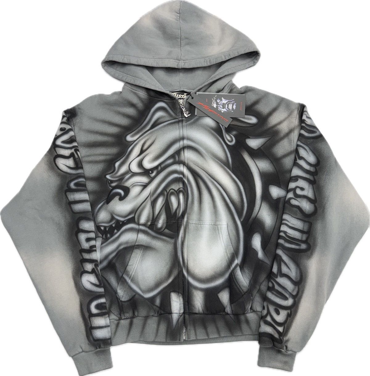 HELLSTAR Hellstar Bull Dog Zip Up Hoodie | Grailed
