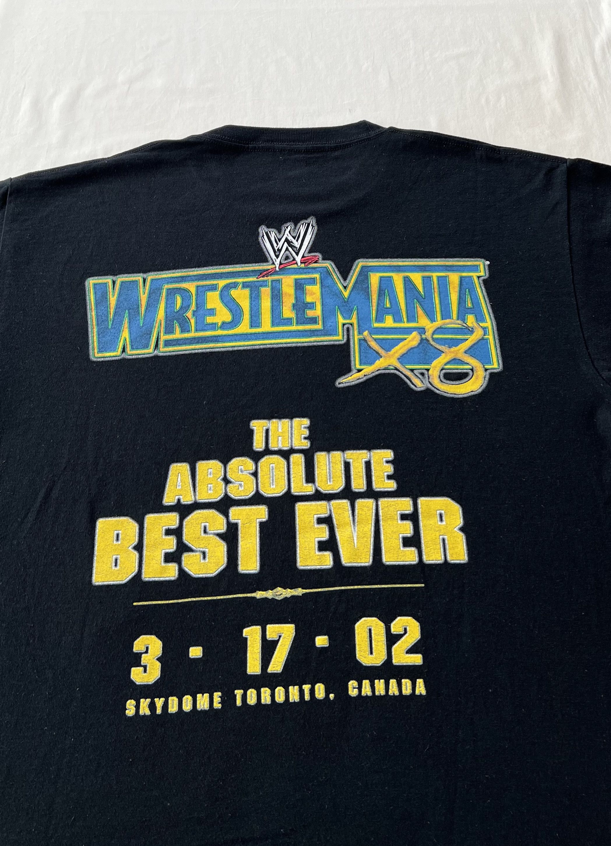 WWE Vintage 2002 Hulk Hogan vs The Rock Wrestlemania 18 X8 WWE Size US L / EU 52-54 / 3 - 11 Thumbnail