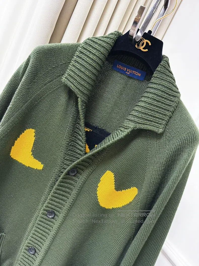 Louis Vuitton Louis Vuitton Nigo Tiger Head Retro Green Knit Cardigan sw Size US XL / EU 56 / 4 - 3 Thumbnail