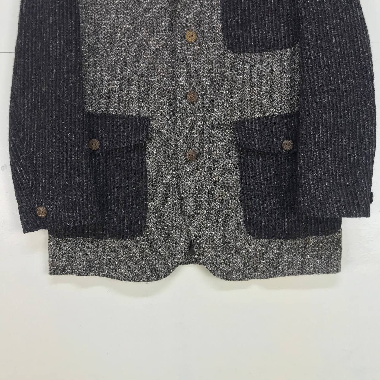Designer × Harris Tweed Italianamente Ilprimo Patchwork Tweed Coat Blazer Jacker Size US S / EU 44-46 / 1 - 12 Thumbnail