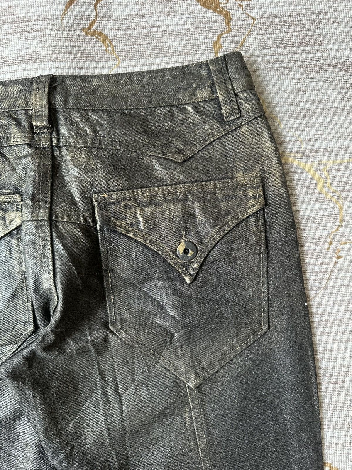 Japanese Brand Japanese Brand Waxed Denim Rick Owens Style Size US 31 - 12 Thumbnail