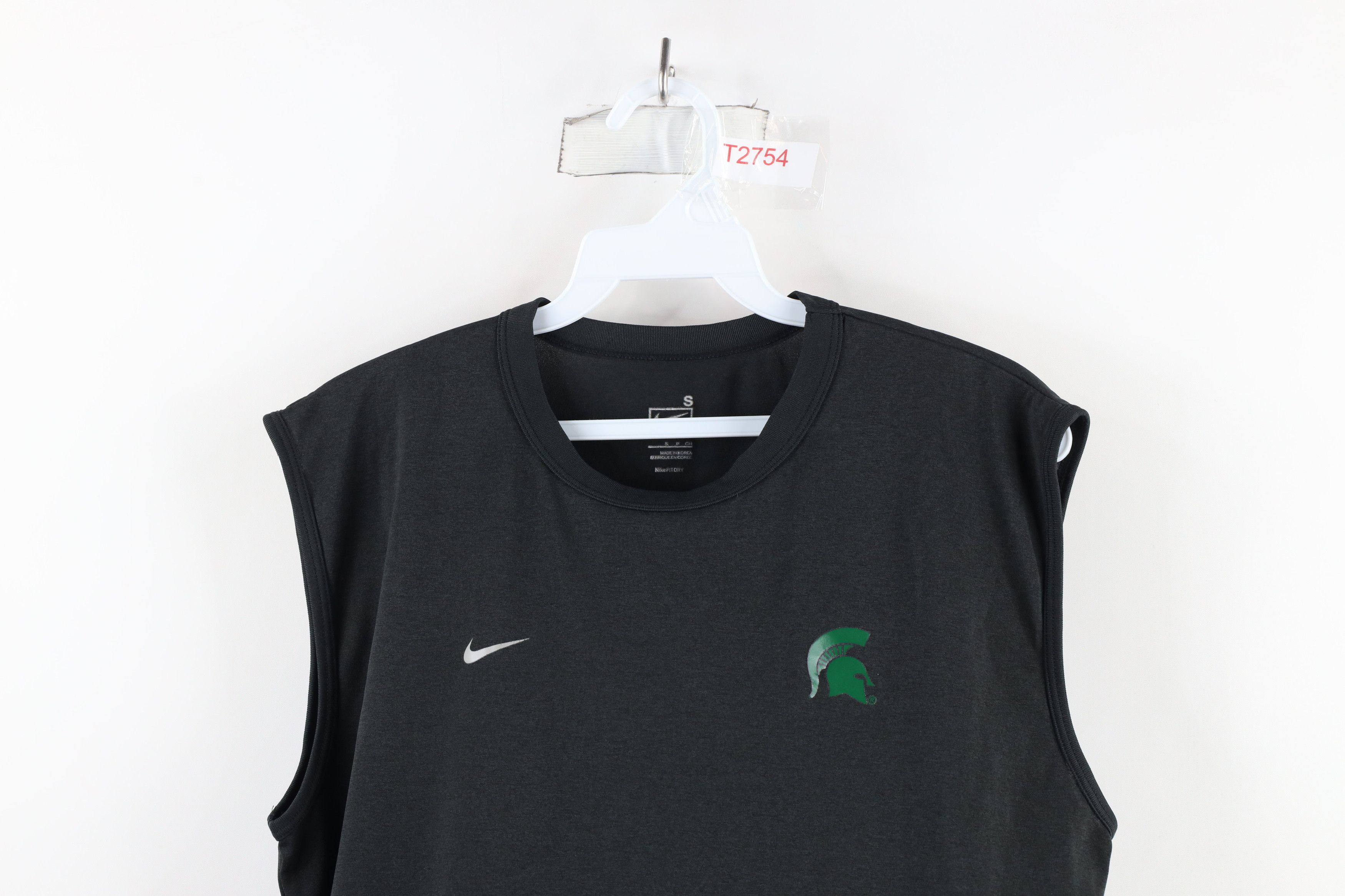 Nike × Vintage Vintage Nike Swoosh Michigan State University Muscle Shirt Size US S / EU 44-46 / 1 - 2 Thumbnail
