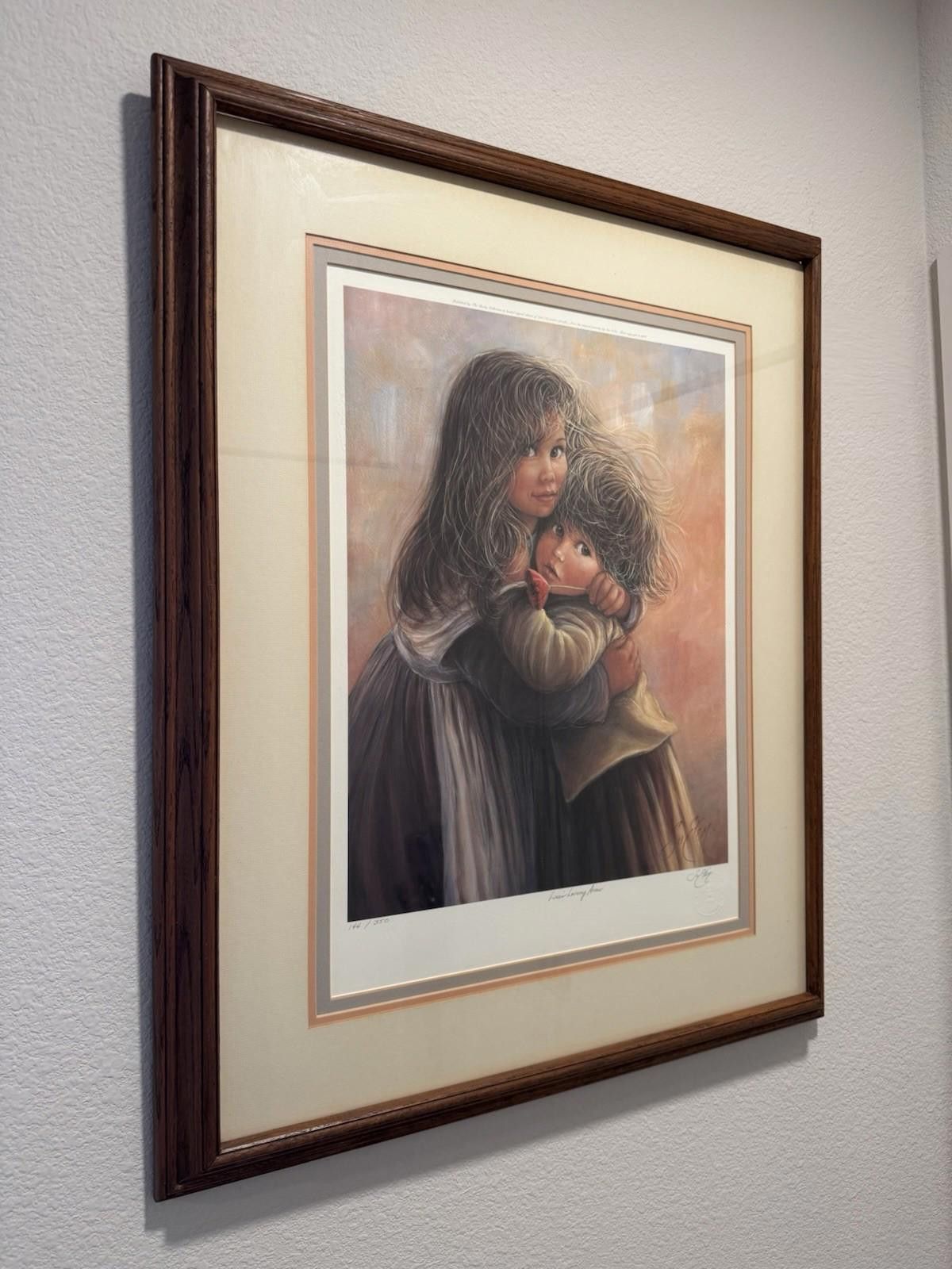 Other Sue Etem Lisa's Loving Arms Signed Lithograph 144/350 Framed Size ONE SIZE - 4 Thumbnail
