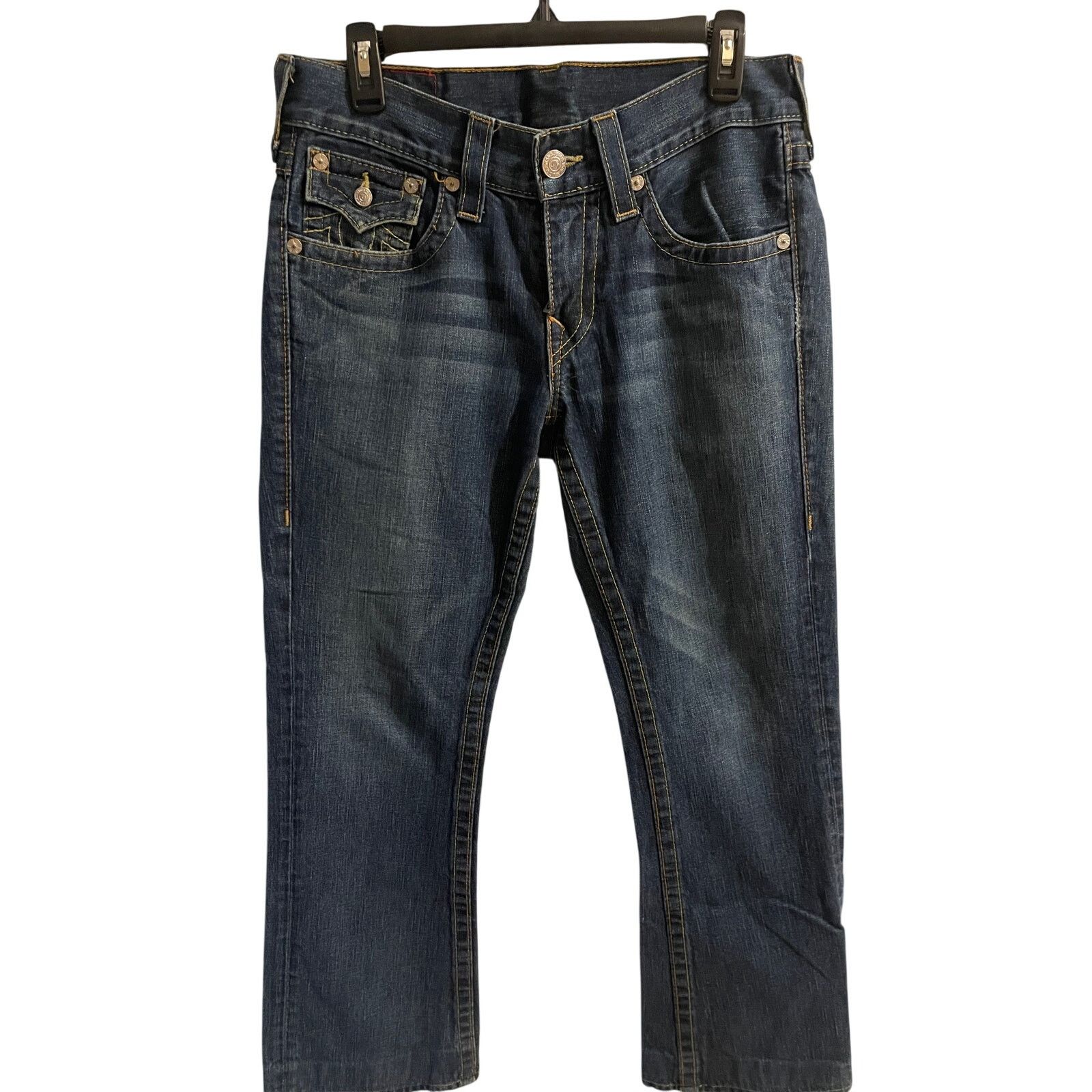 True Religion True Religion Billy Straight Jeans Dark Wash USA Denim Size US 30 / EU 46 - 2 Thumbnail